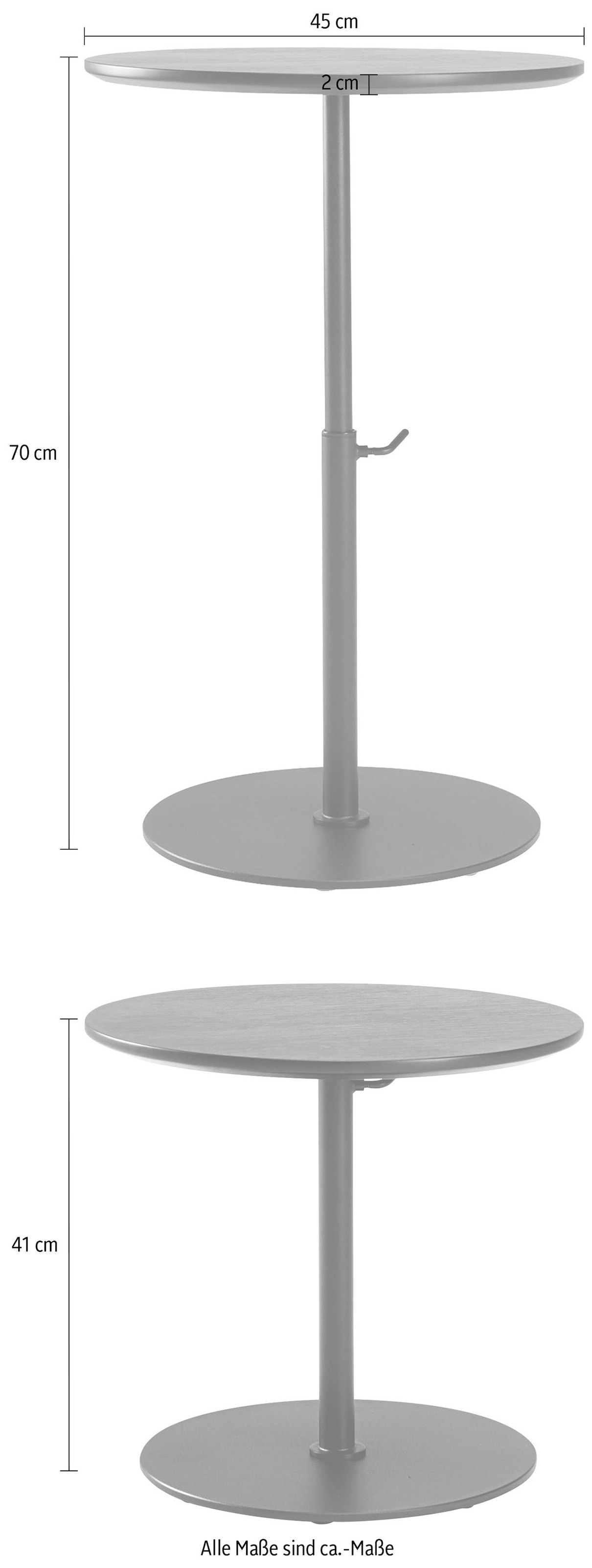 INNOVATION LIVING ™ Couchtisch »Kiffa Tisch«, stufenlos höhenverstellbar bis 70 cm