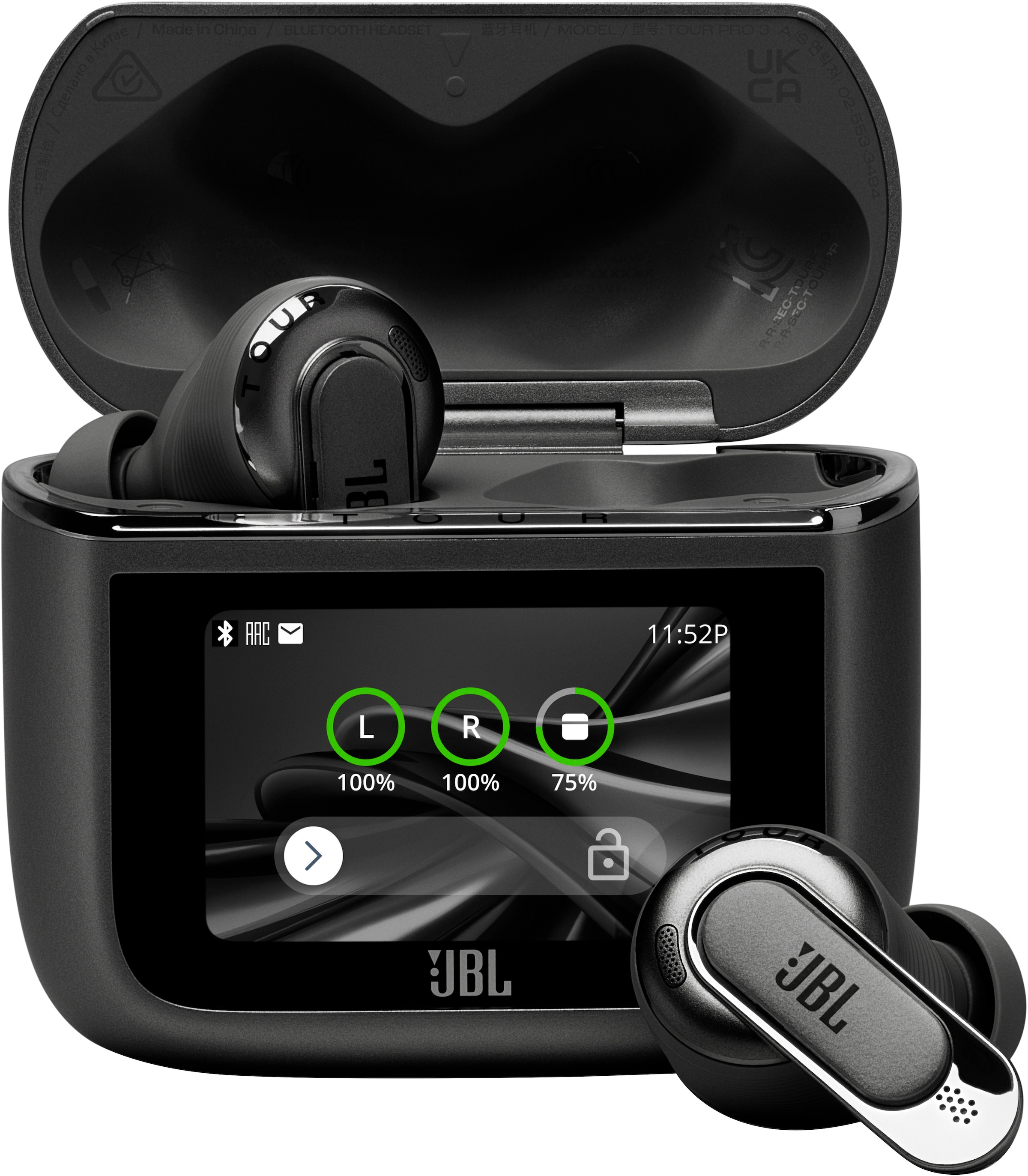 JBL wireless In-Ear-Kopfhörer »TOUR PRO 3 TWS«, A2DP Bluetooth, Active Noise Cancelling (ANC)-Stummschaltung-Freisprechfunktion