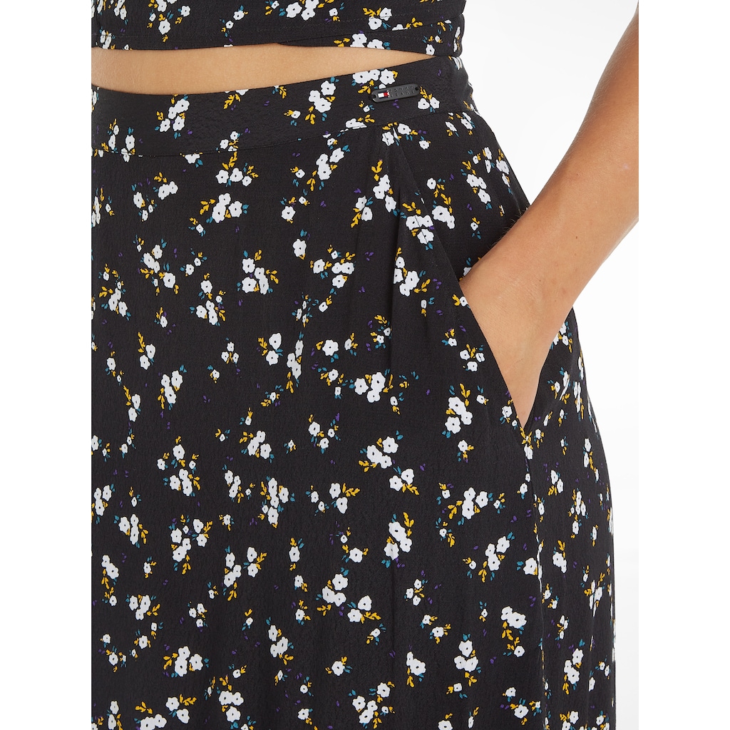 Tommy Jeans Curve A-Linien-Rock »TJW FLORAL RUFFLE MIDI SKIRT EXT«