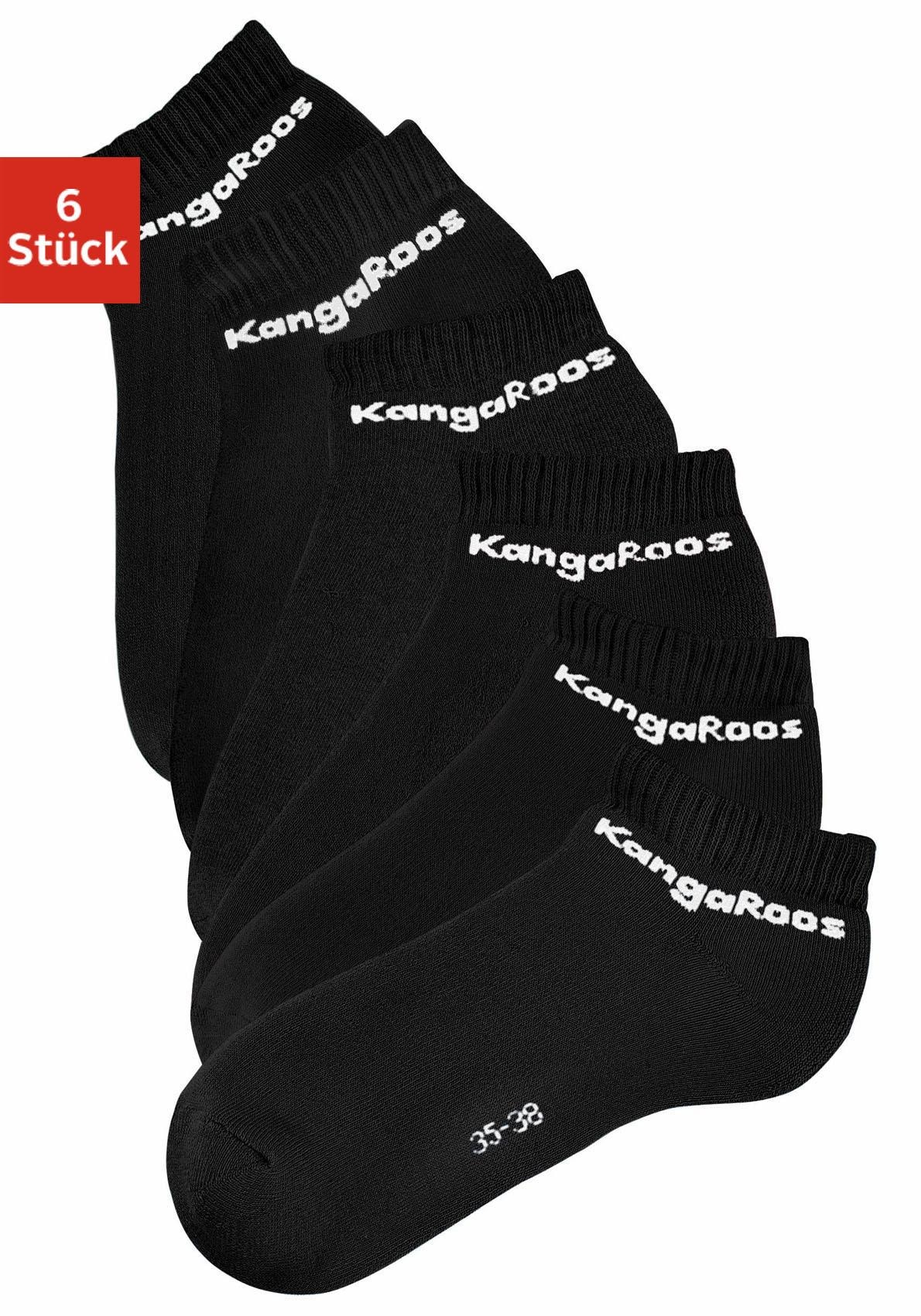 KangaROOS Sneakersocken, (6 Paar), mit Frottee innen auf Rechnung bestellen