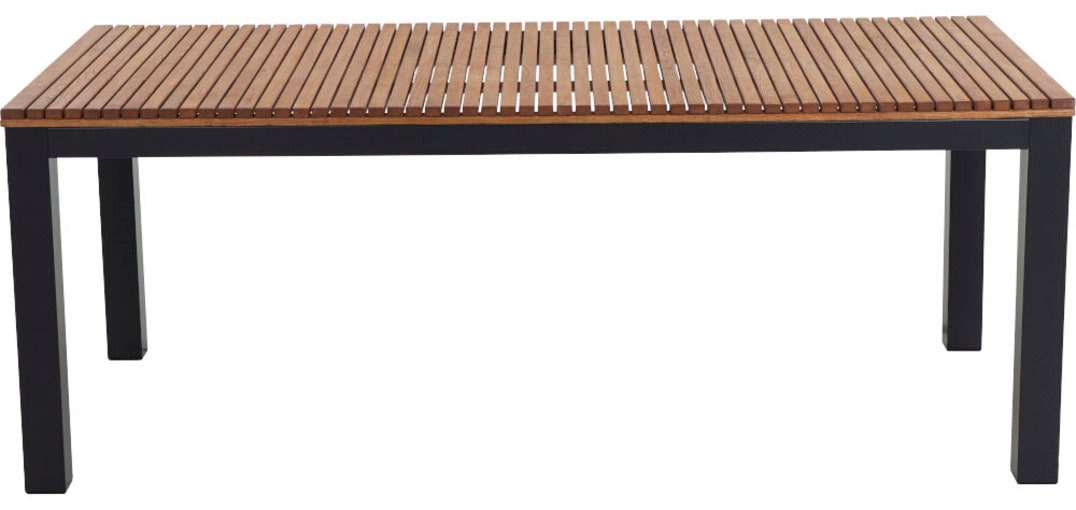 Siena Garden Gartentisch »Bozen«, (1 St.), BxTxH: 100x220x76 cm, Alu graphit, Robinieholz, geölt