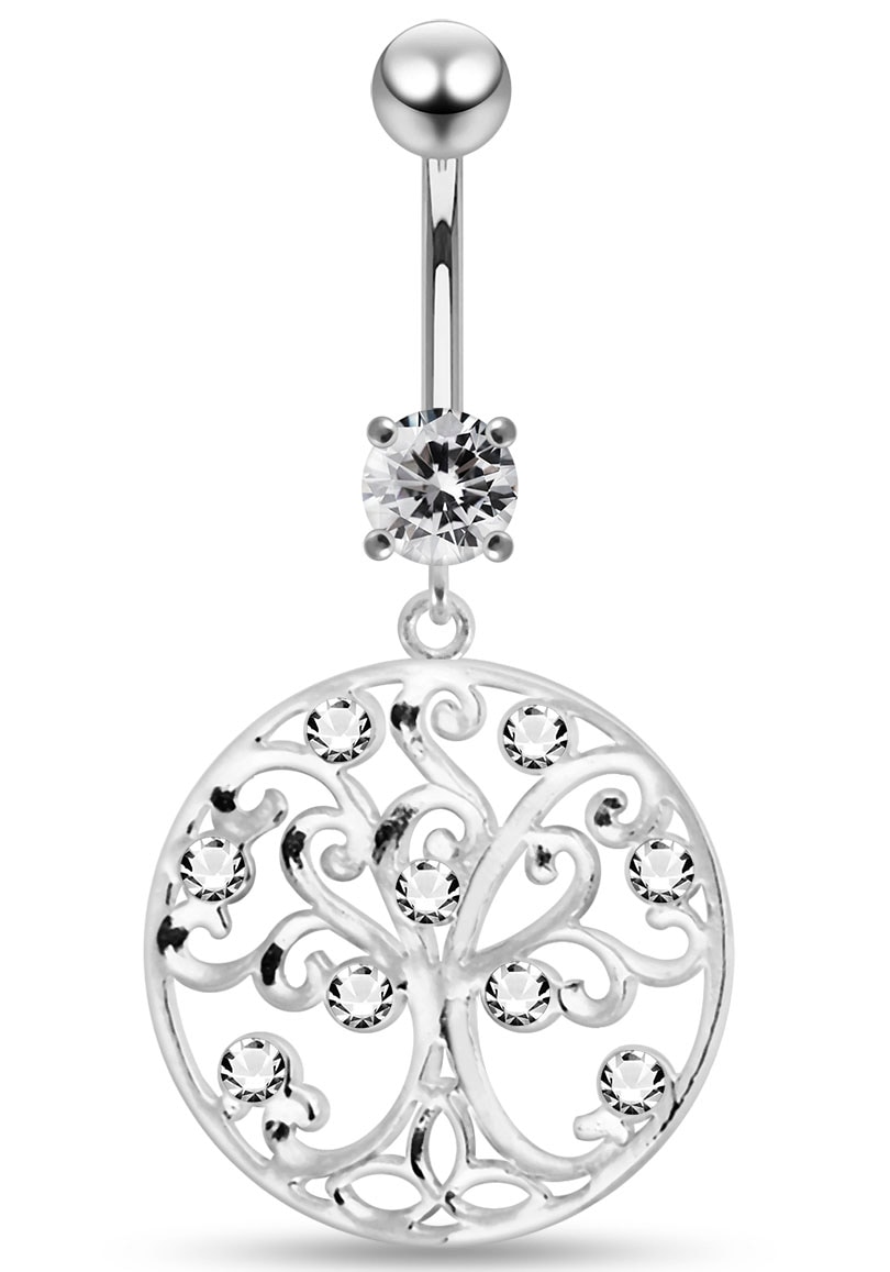 Bauchnabelpiercing »Schmuck Geschenk Piercing Körperschmuck TREE OF LIFE Lebensbaum«,...