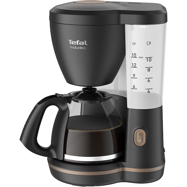 Tefal Filterkaffeemaschine »CM5338 Incluedo«, 1,25 l Kaffeekanne, 1,25 L,  10 - 15 Tassen, herausnehmbarer Filtereinsatz mit zwei Griffen mit 3 Jahren  XXL Garantie