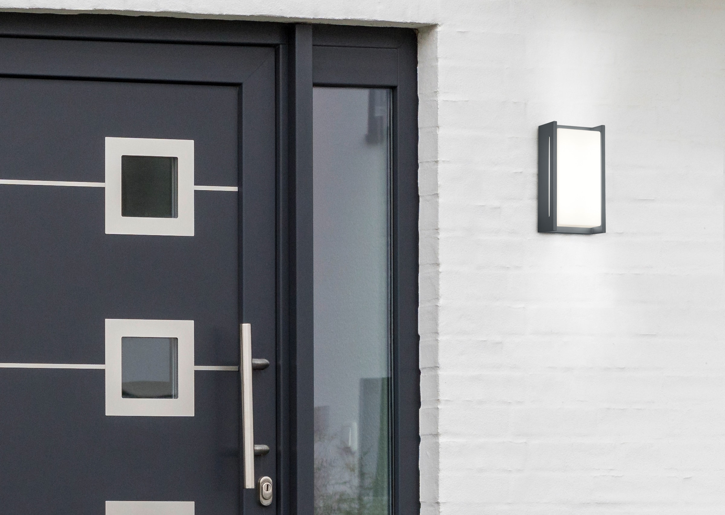 TRIO Leuchten LED Außen-Wandleuchte »INDUS« LED-Board 1 Stk. Warmweiß Wandleuchte Hauswand IP54 Fassadenbeleuchtung warmweiß 3000K, 23x12 cm