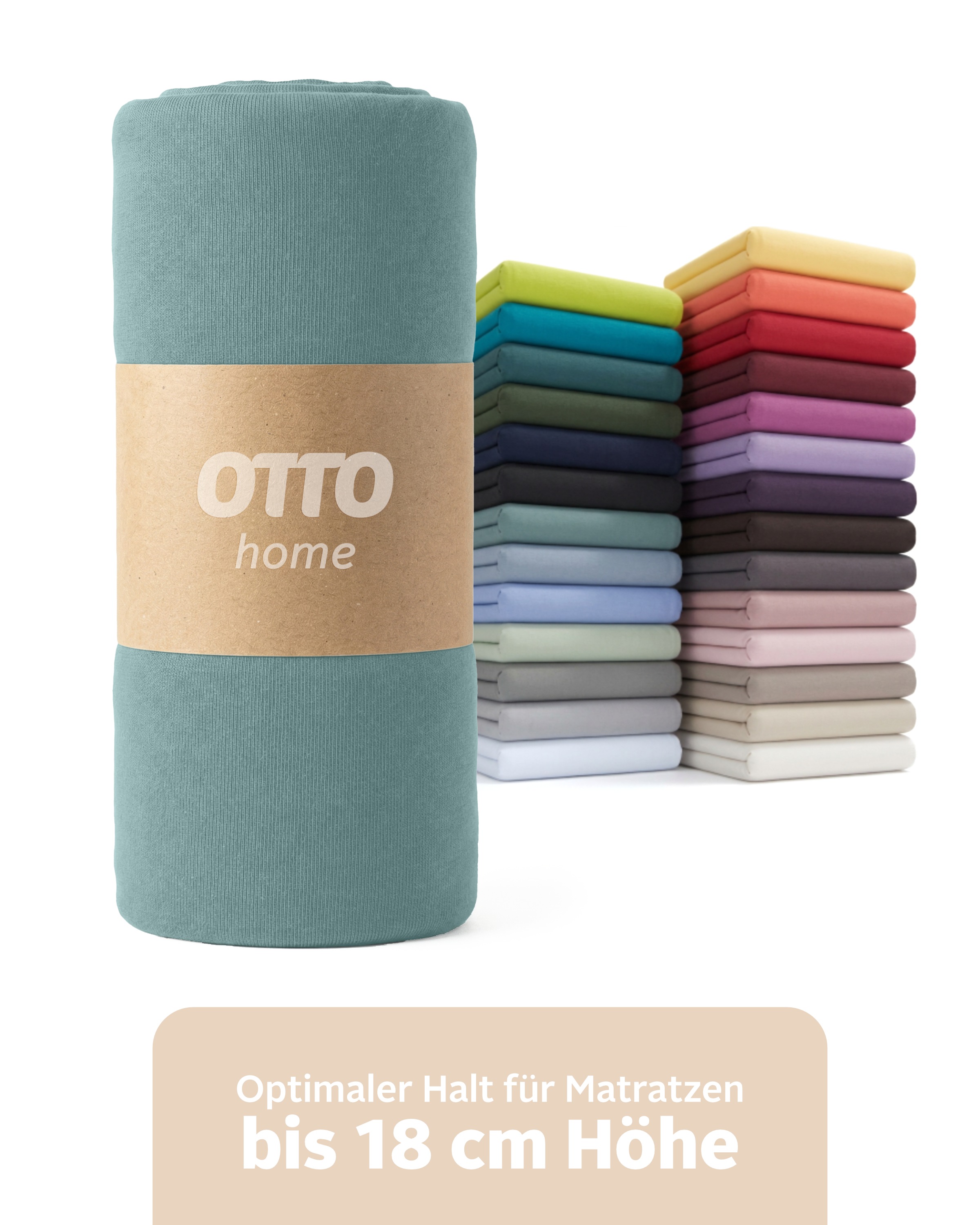 OTTO home Spannbettlaken "PHYSALIS in BASIC und PREMIUM Qualität, 100% Baumwolle" für Matratzen bis 18 cm Höhe, Bettlaken, Spannbetttuch, pflegeleicht