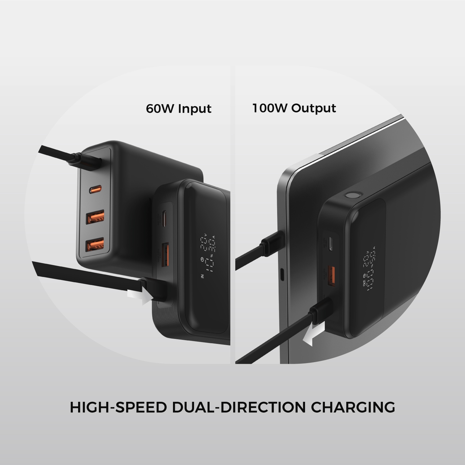 Vinnic Powerbank »ANETO+ 20.000 mAh 130W«, Vinnic ANETO+ 130W 20.000mAh Powerbank, Black, 20000 mAh