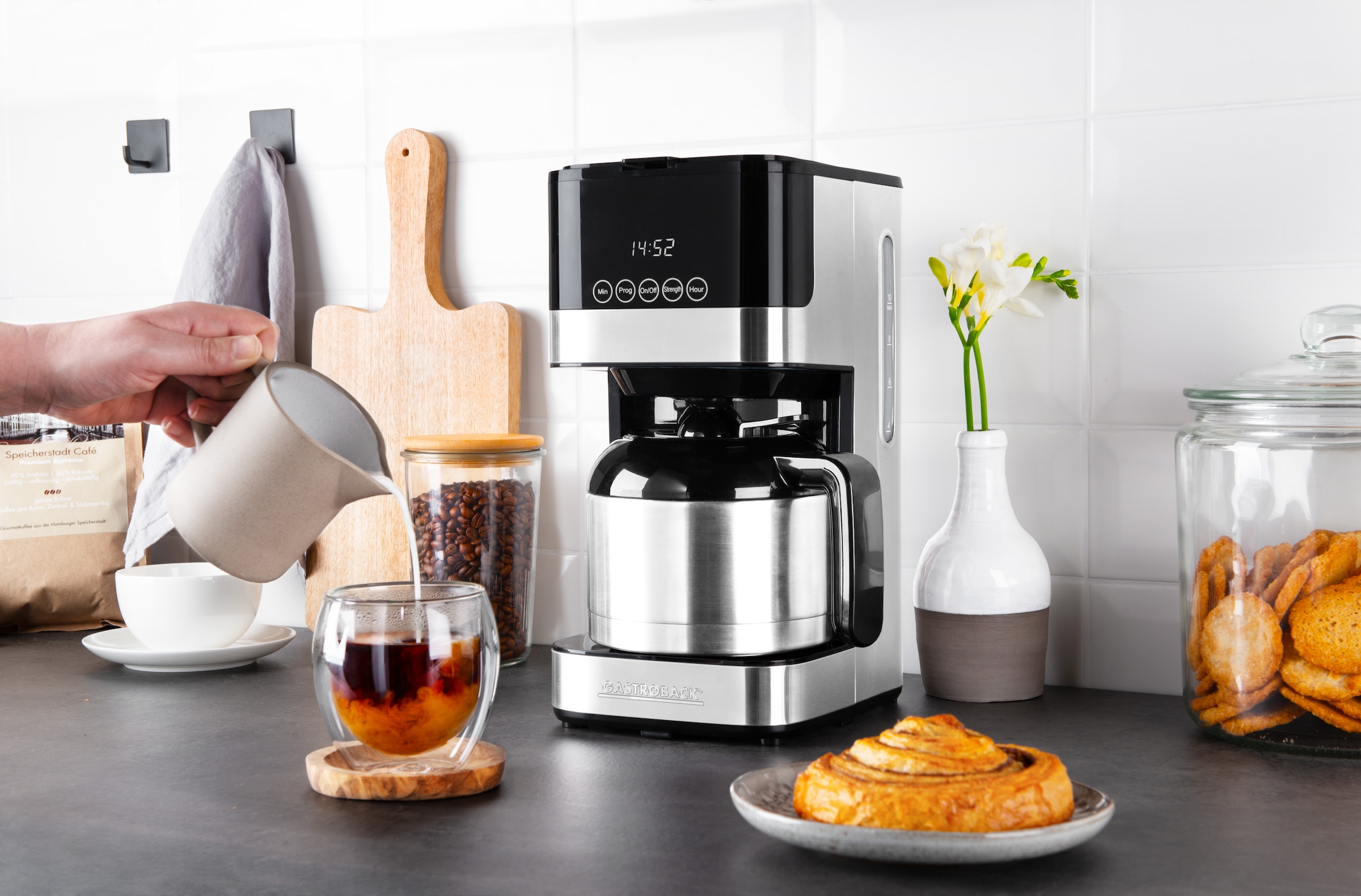 Gastroback Filterkaffeemaschine »Design Essential S 42701_S« 1,5 l Kaffeekanne Edelstahlfilter 1x4