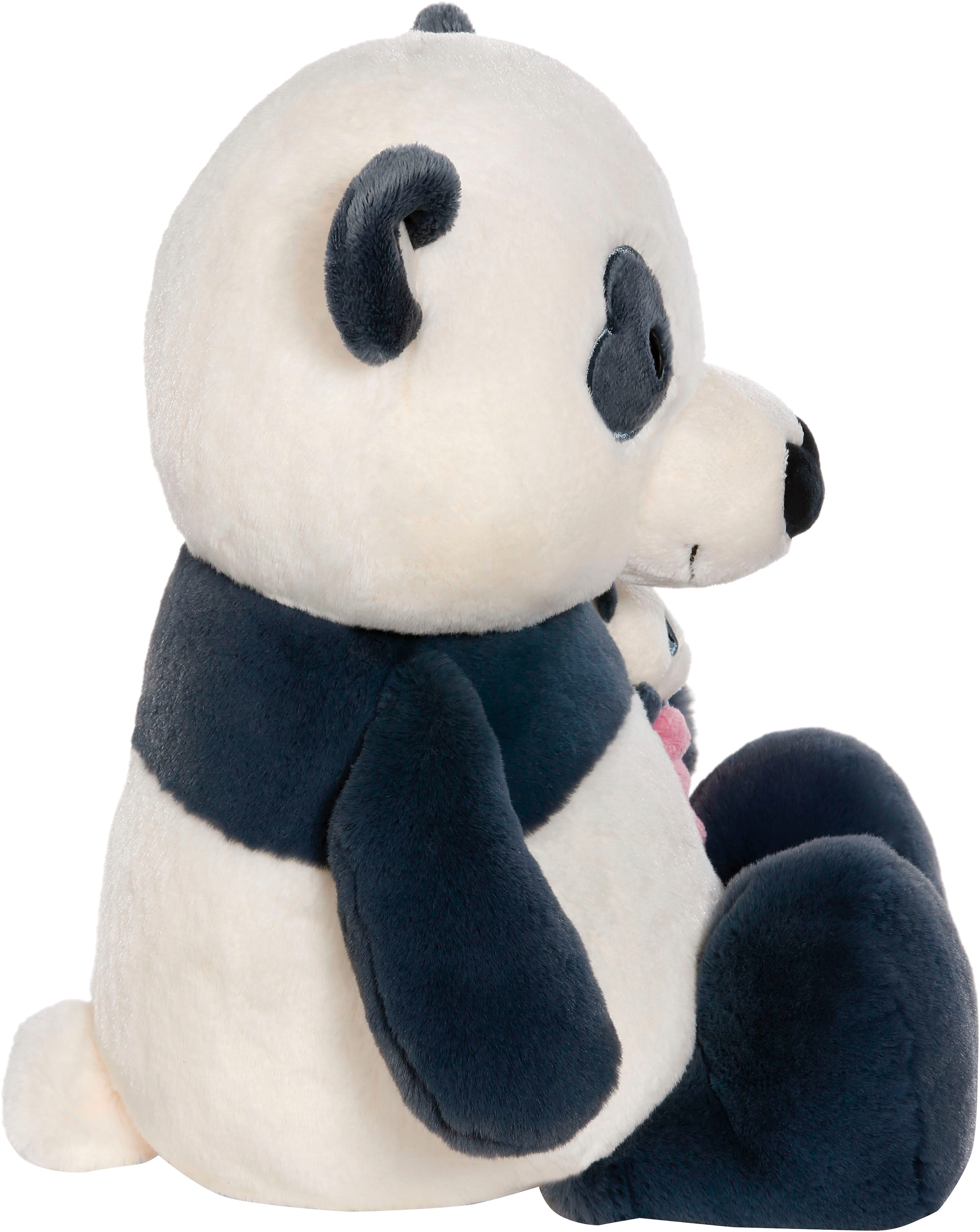 Nici Kuscheltier »Love, Panda, 40 cm, mit Herztasche und Baby-Panda schlenkernd«, schlenkernd; enthält recyceltes Material
