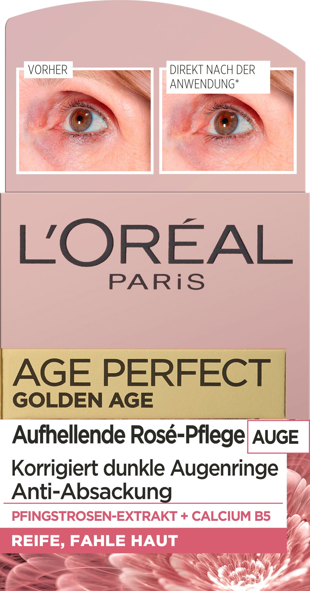 ♕ PARIS »Age bei Rosé-Augenpflege«, Perfect Golden Augenbalsam L\'ORÉAL Feuchtigkeitscreme Age