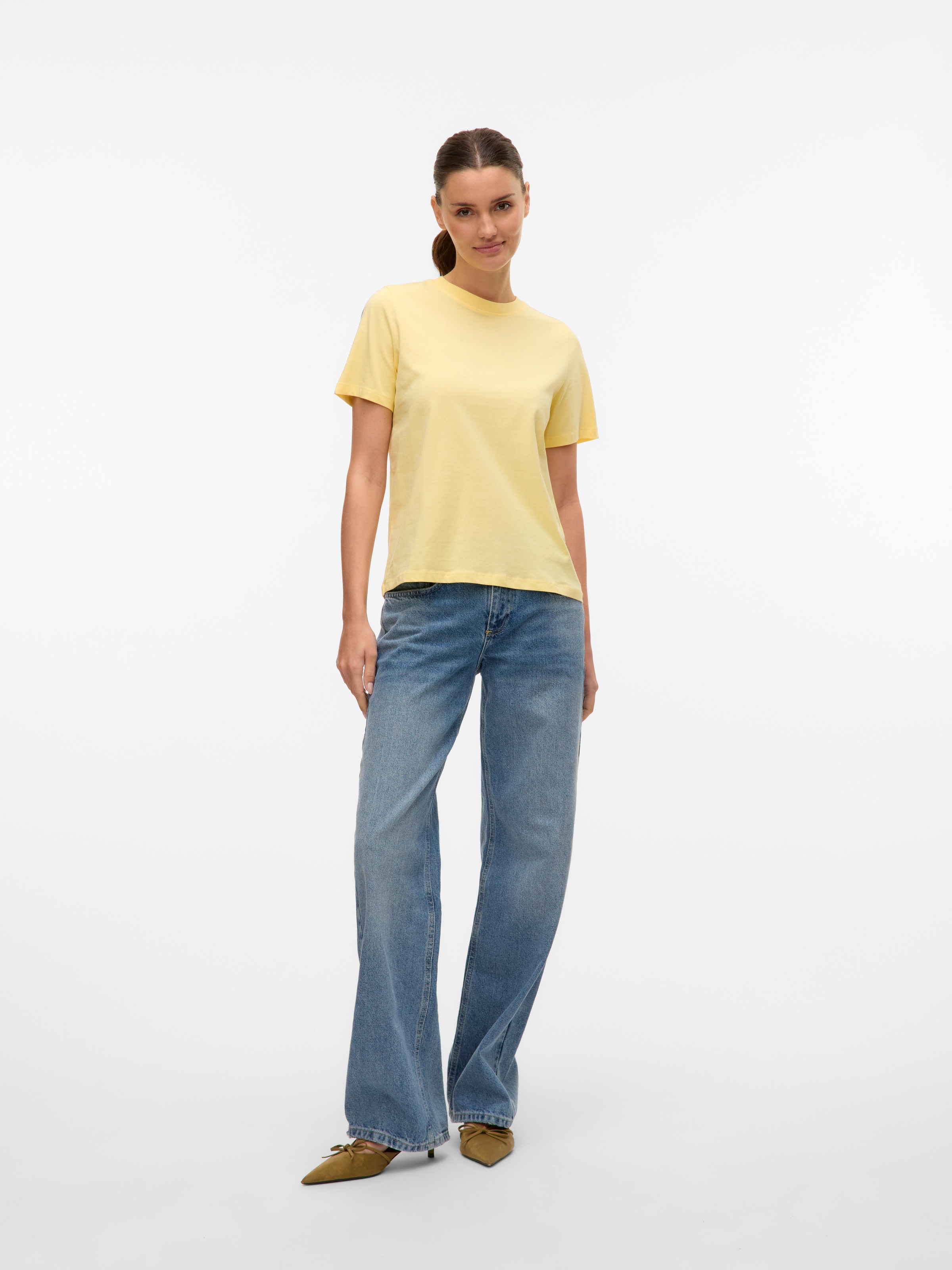 Vero Moda Kurzarmshirt »VMPAULINA SS T-SHIRT GA JRS NOOS« Baumwolle, regular fit