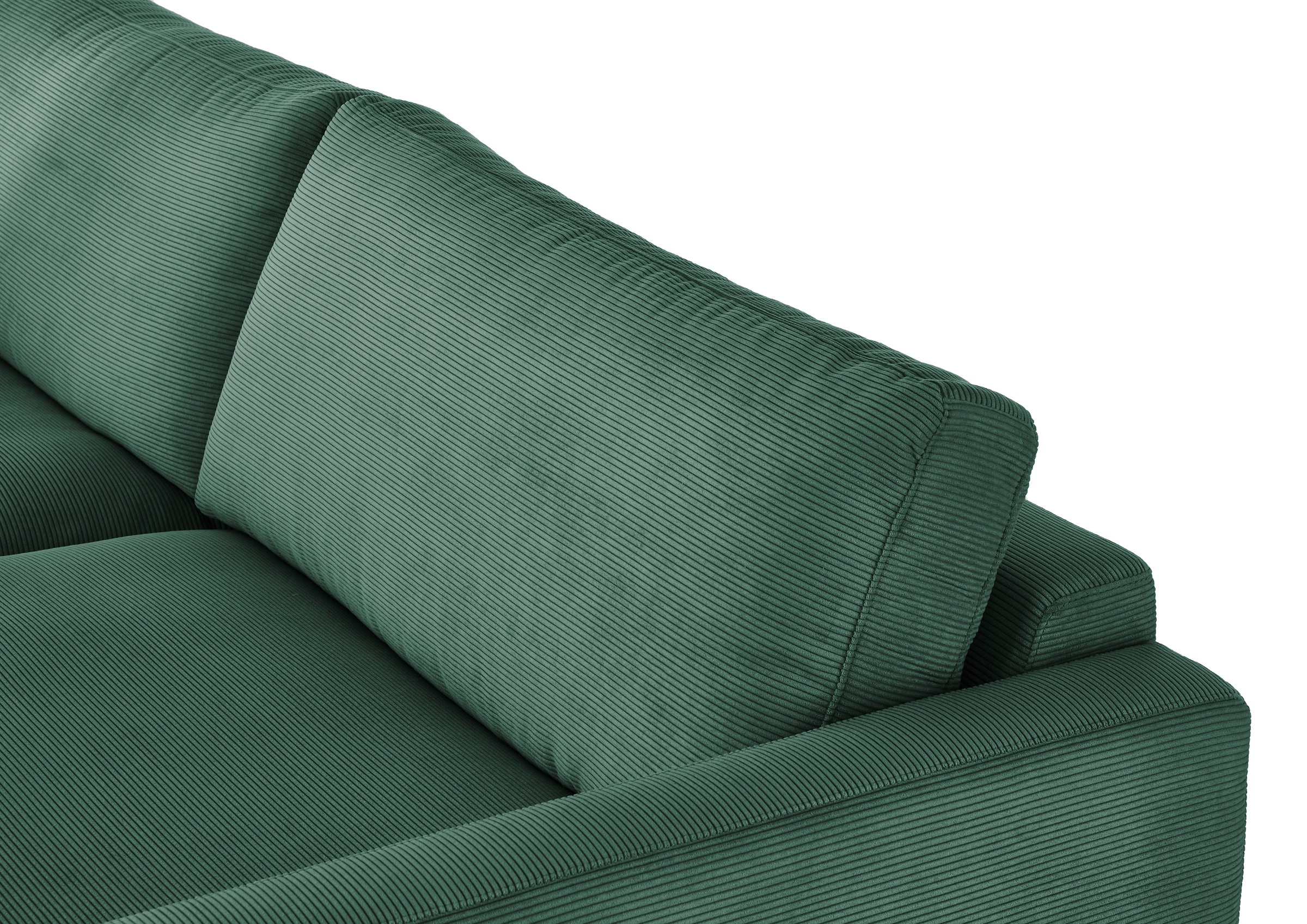 INOSIGN Ecksofa »Downtown, B/T/H: 272/190/84 cm L-Form«, weicher Sitzkomfort auch in Cord und Bouclé, incl. Zierkissen