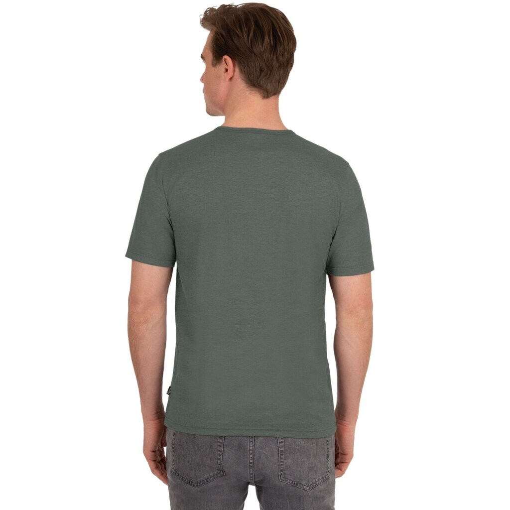 Trigema T-Shirt »TRIGEMA T-Shirt mit Knopfleiste DELUXE Baumwolle«, (1 tlg.)