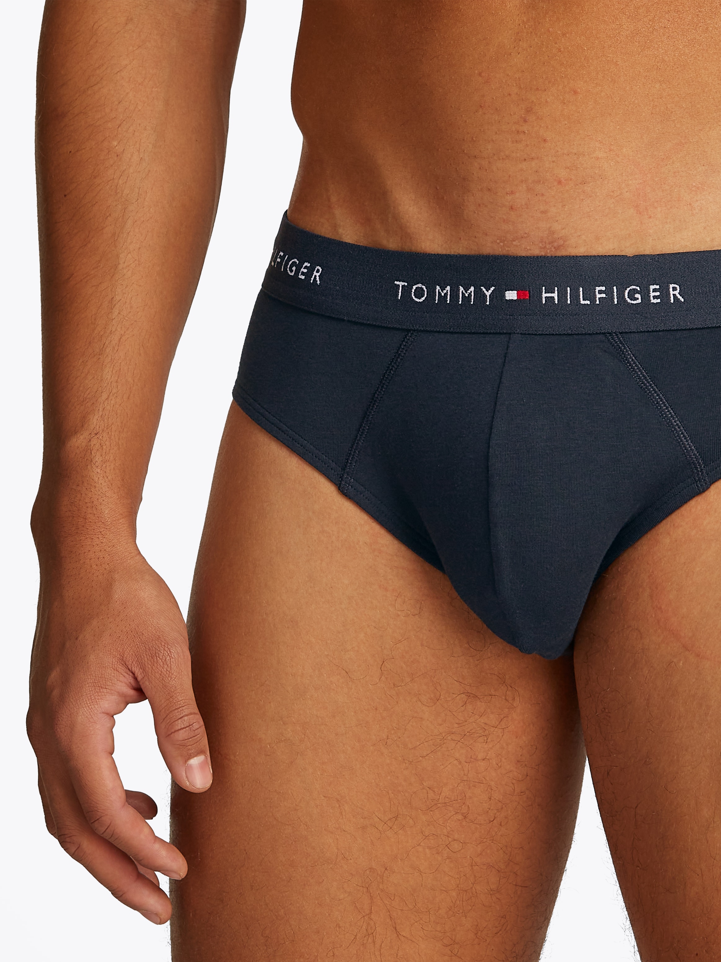 Tommy Hilfiger Underwear Slip »3P BRIEF DTM«, (Packung, 3 St., 3er), mit Logo-Elastikbund
