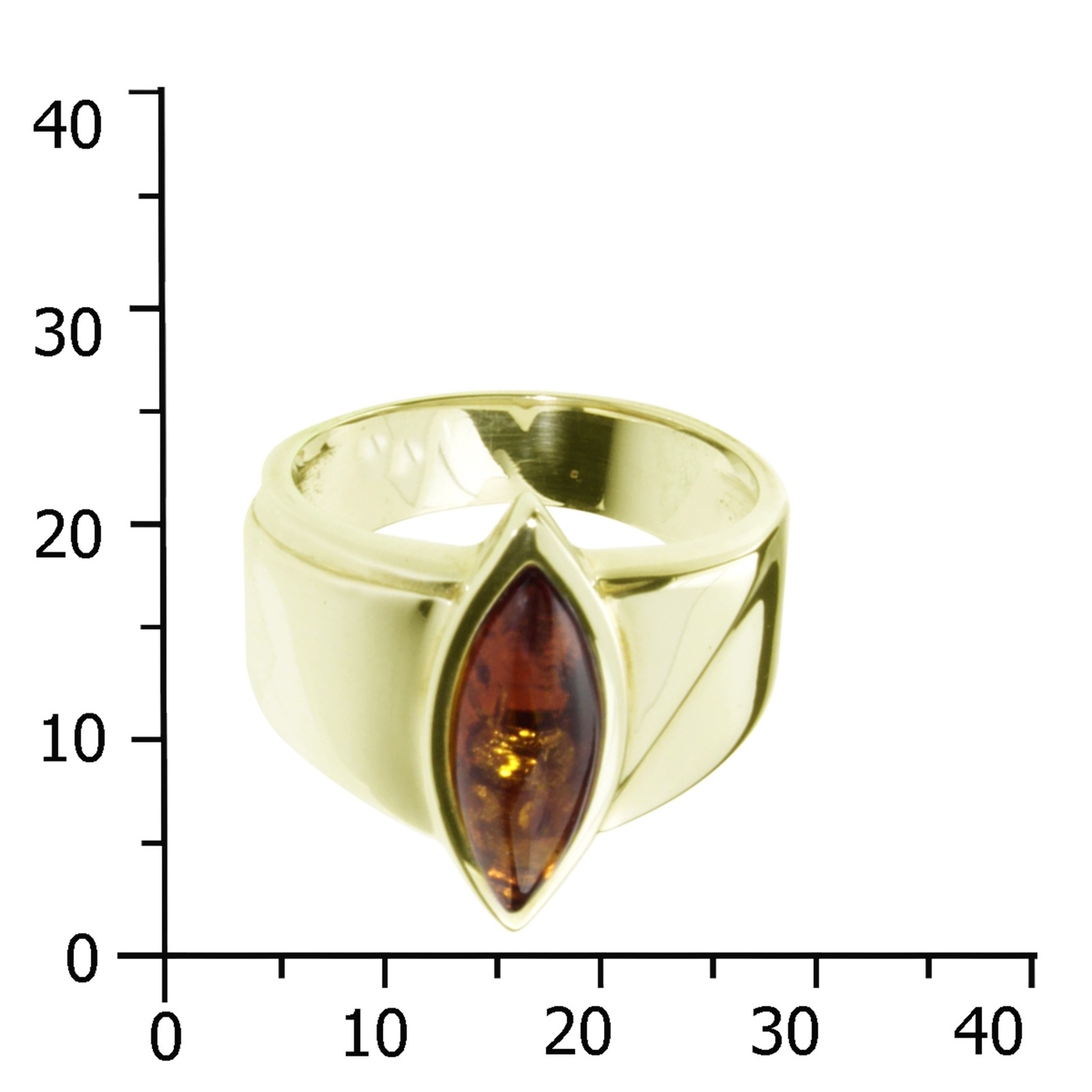 OSTSEE-SCHMUCK Fingerring »- Ranva - Gold 333/000 - Bernstein«