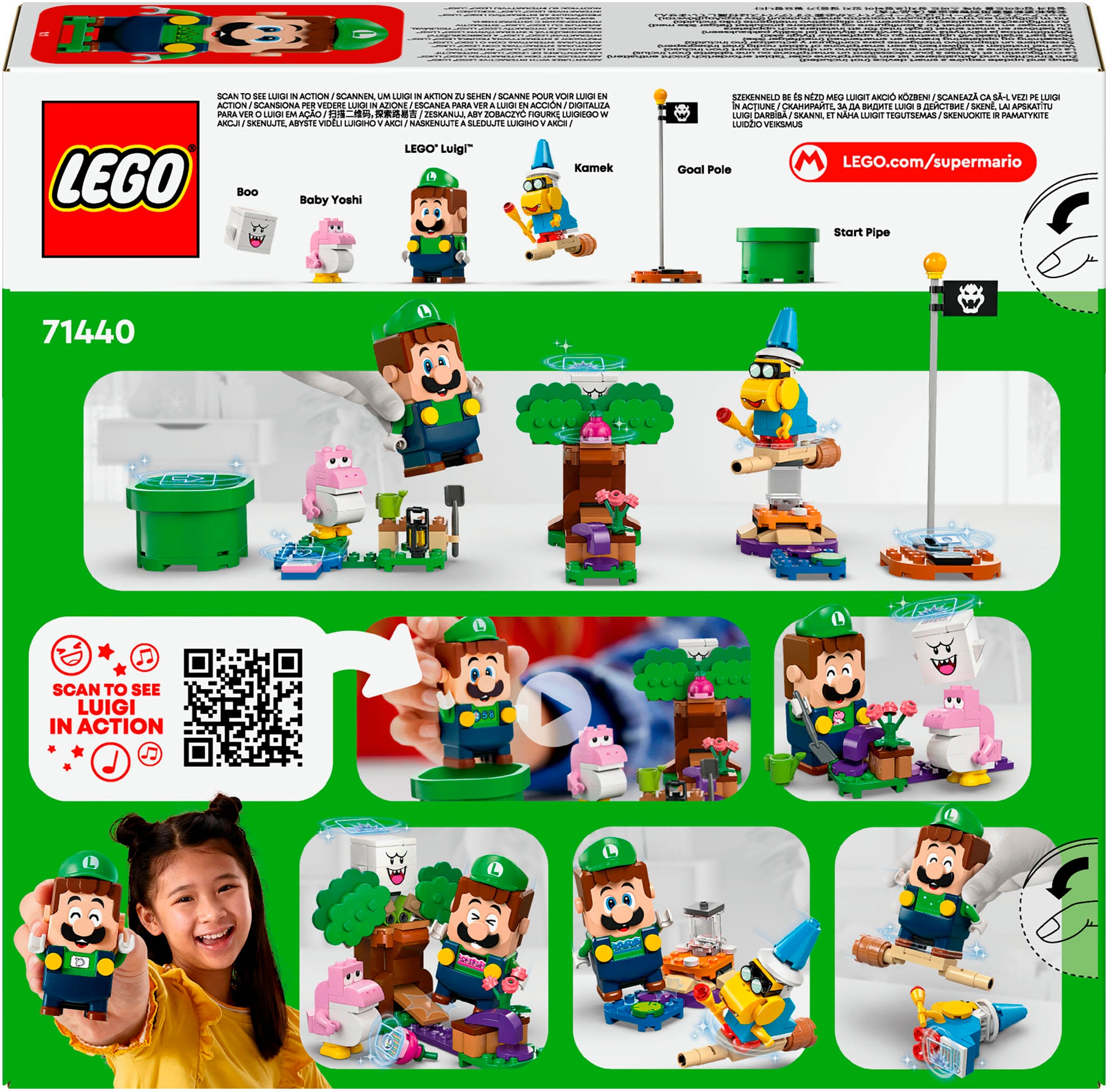 LEGO® Konstruktionsspielsteine »Abenteuer mit dem interaktiven LEGO® Luigi™ (71440), LEGO Super Mario«, (210 St.), Made in Europe