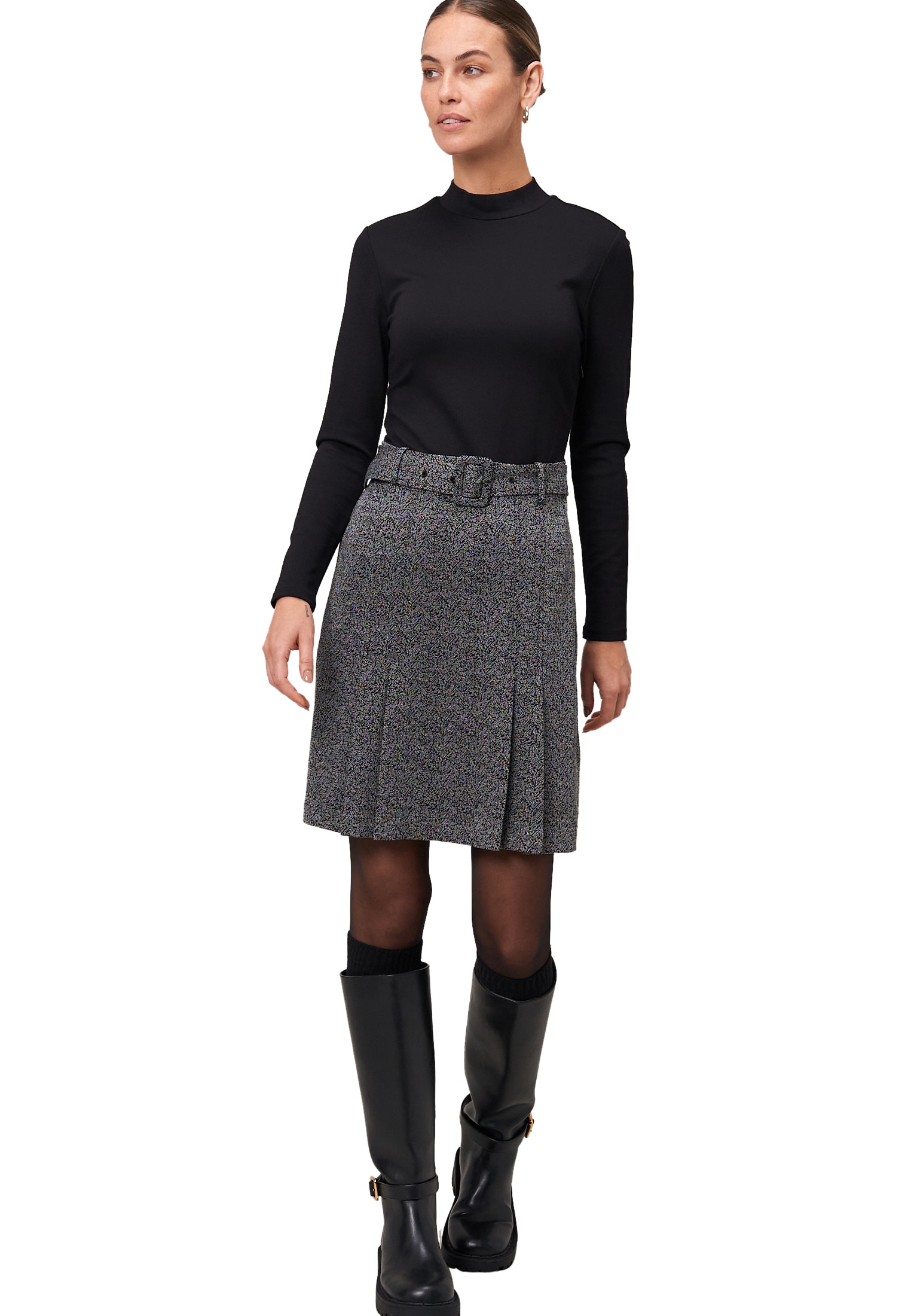 Zero Minikleid »Minikleid 2 in 1 Optik Fischgrätenmuster«