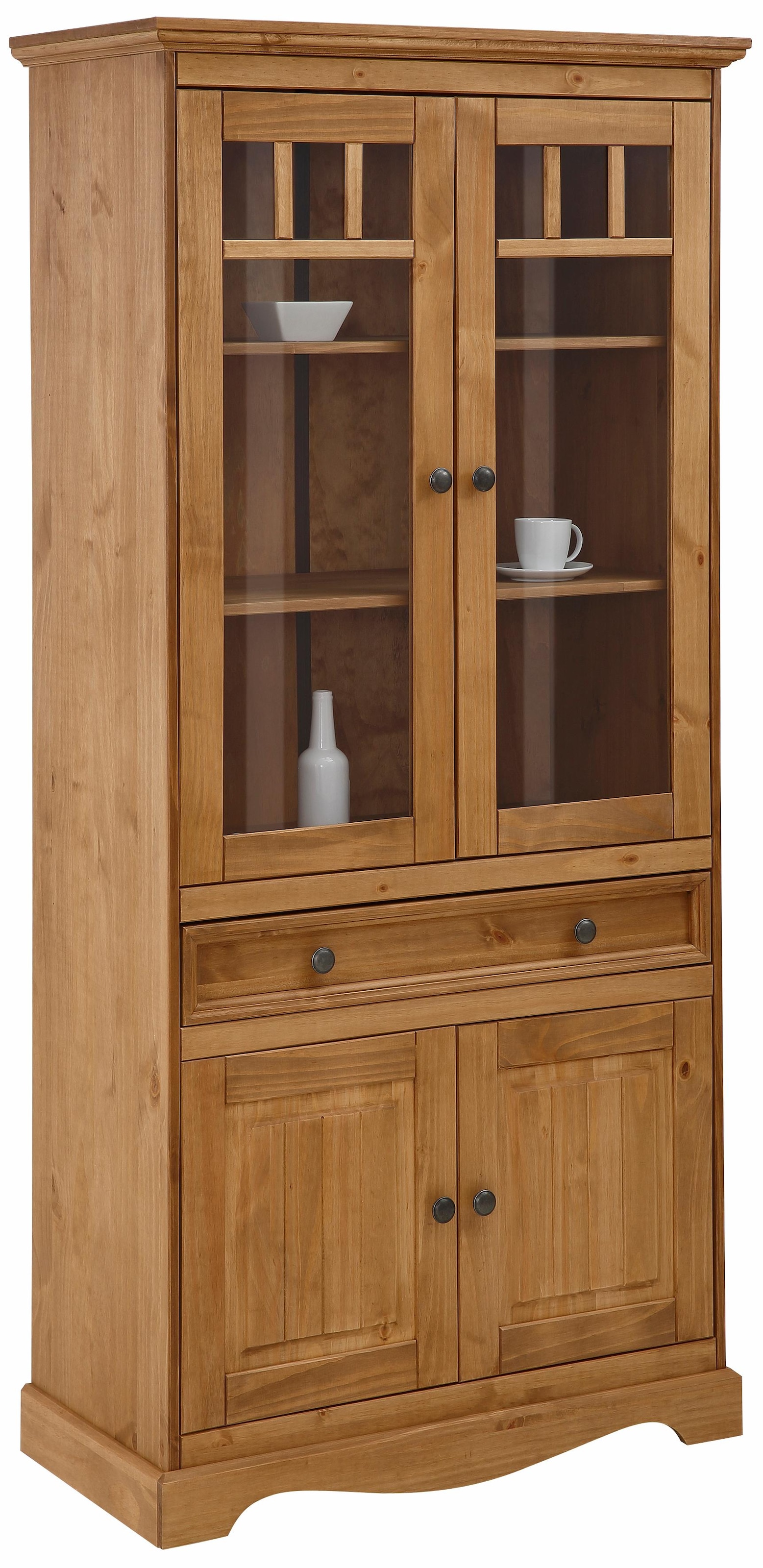 OTTO home, Vitrine »Melissa« Höhe 190 cm, natur gebeizt/gewachst,