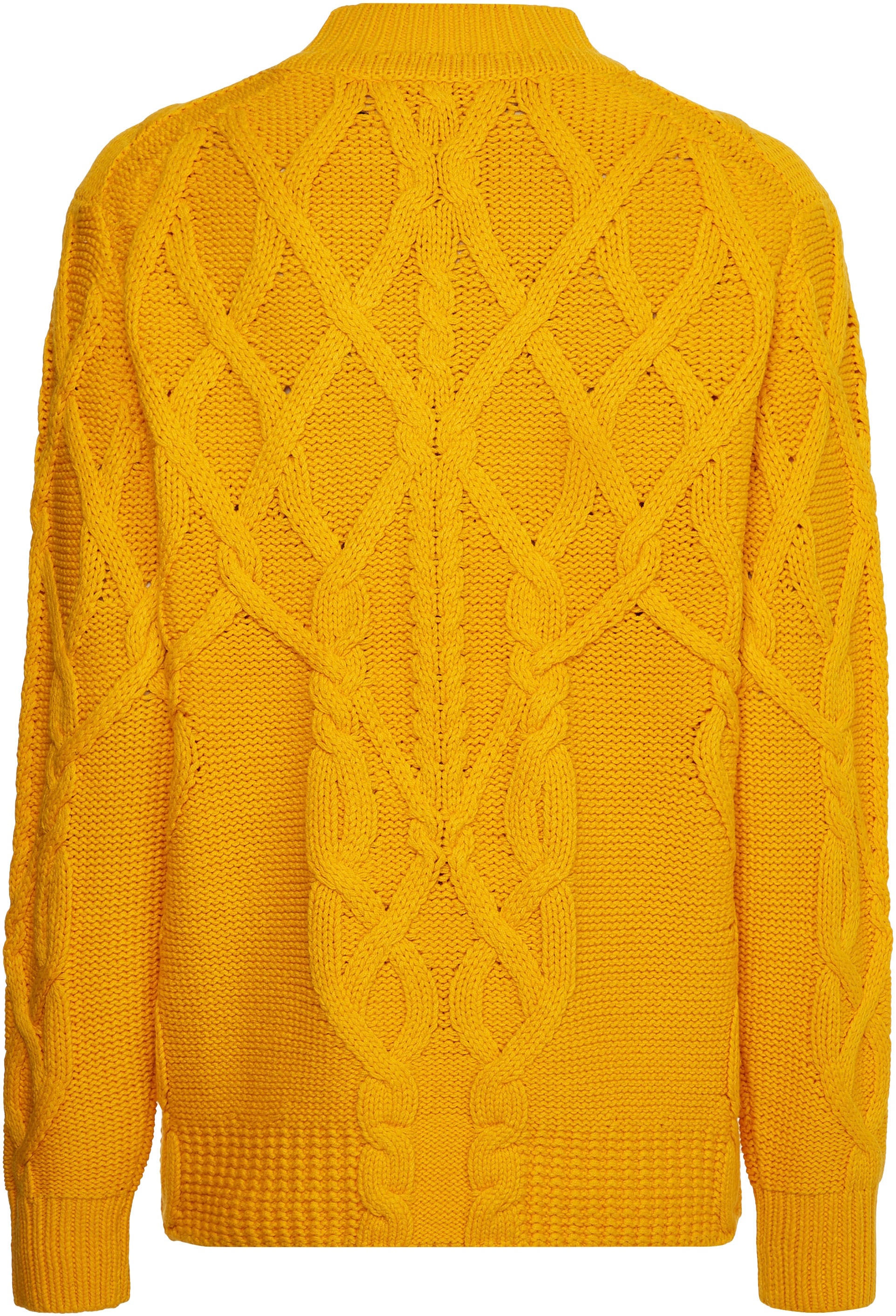 Tommy Hilfiger Strickpullover »RELAXED CABLE MOCK-NK SWEATER« mit Zopfmuster &amp; Tommy Hilfiger Markenlabel