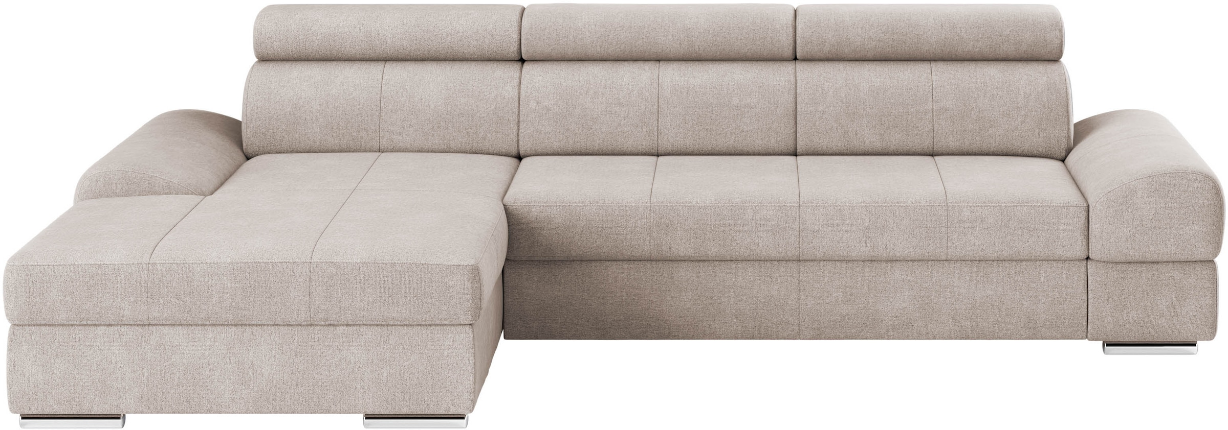 sit&more Ecksofa »Broadway L-Form«, inklusive Kopfteilverstellung, wahlweise mit Bettfunktion