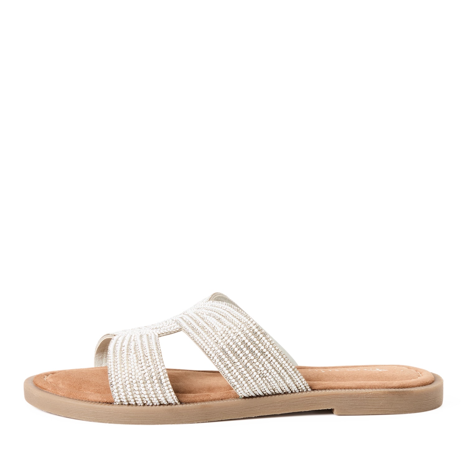 Tamaris Pantolette  Sommerschuh, Schlupfschuh, Flats mit Schmucksteine