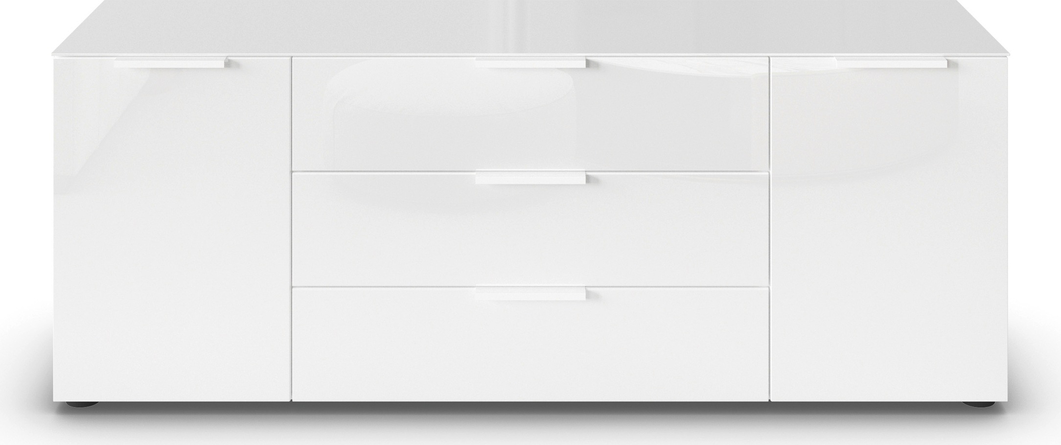 rauch Kombikommode »Kommode Türkommode Sideboard Kombikommode FLIPP mit Glasfront«, (Breite 160 cm mit 2 Einlegeböden), 2-türig, 3 Schubladen, Soft-Close-Funktion, Oberboden und Front Glas