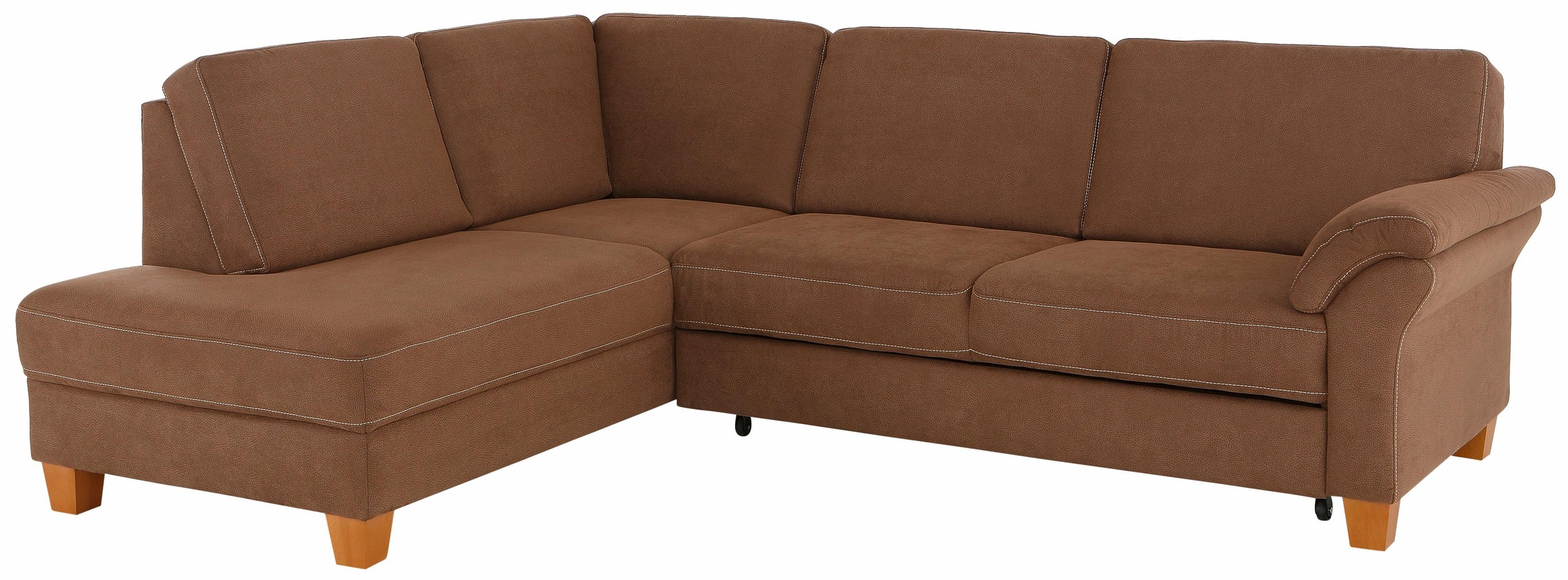 Home affaire Ecksofa »Borkum L-Form«, mit Federkern, wahlweise mit Bettfunktion