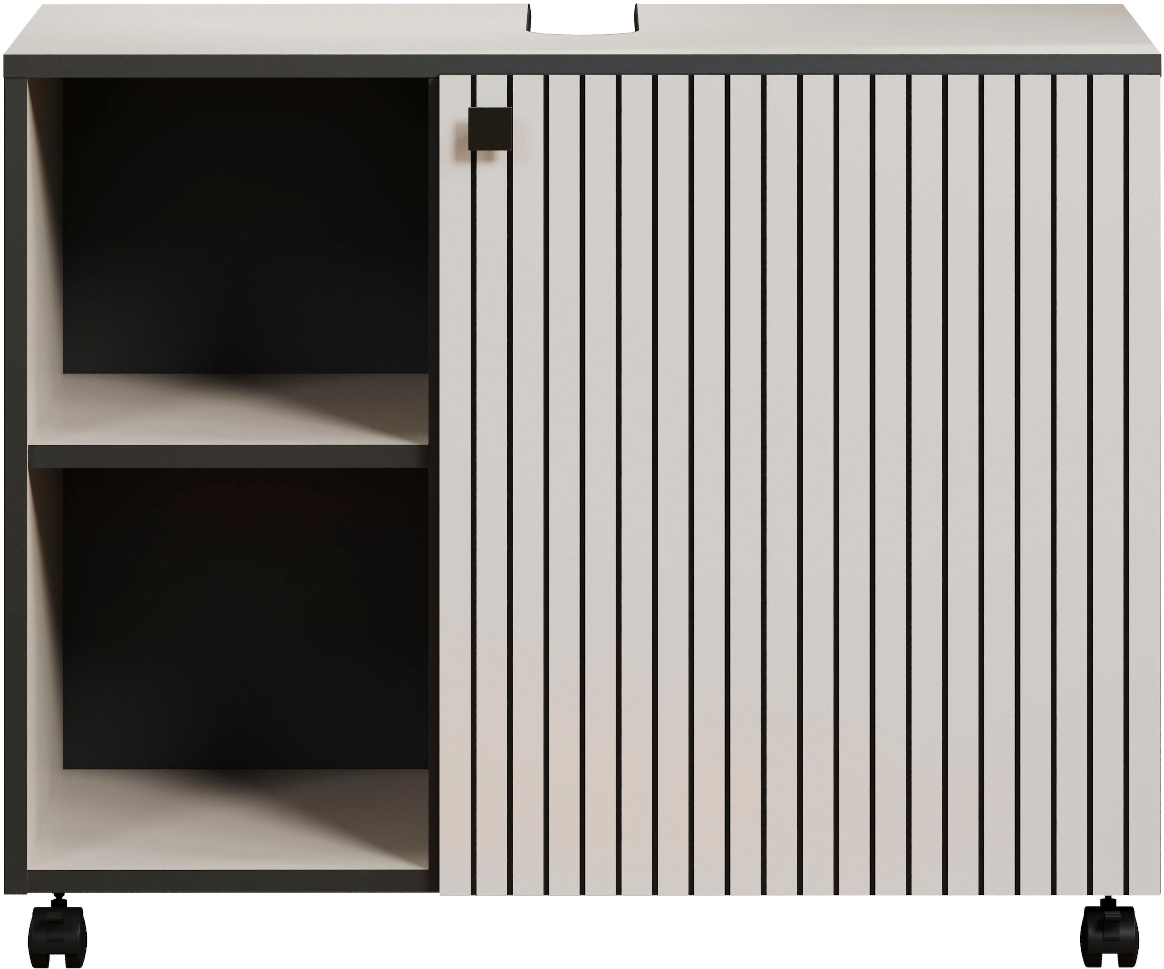 welltime Waschbeckenunterschrank »Amrum« Waschtisch auf Rollen - (B/T/H) wahlweise 60-80/42/64 cm