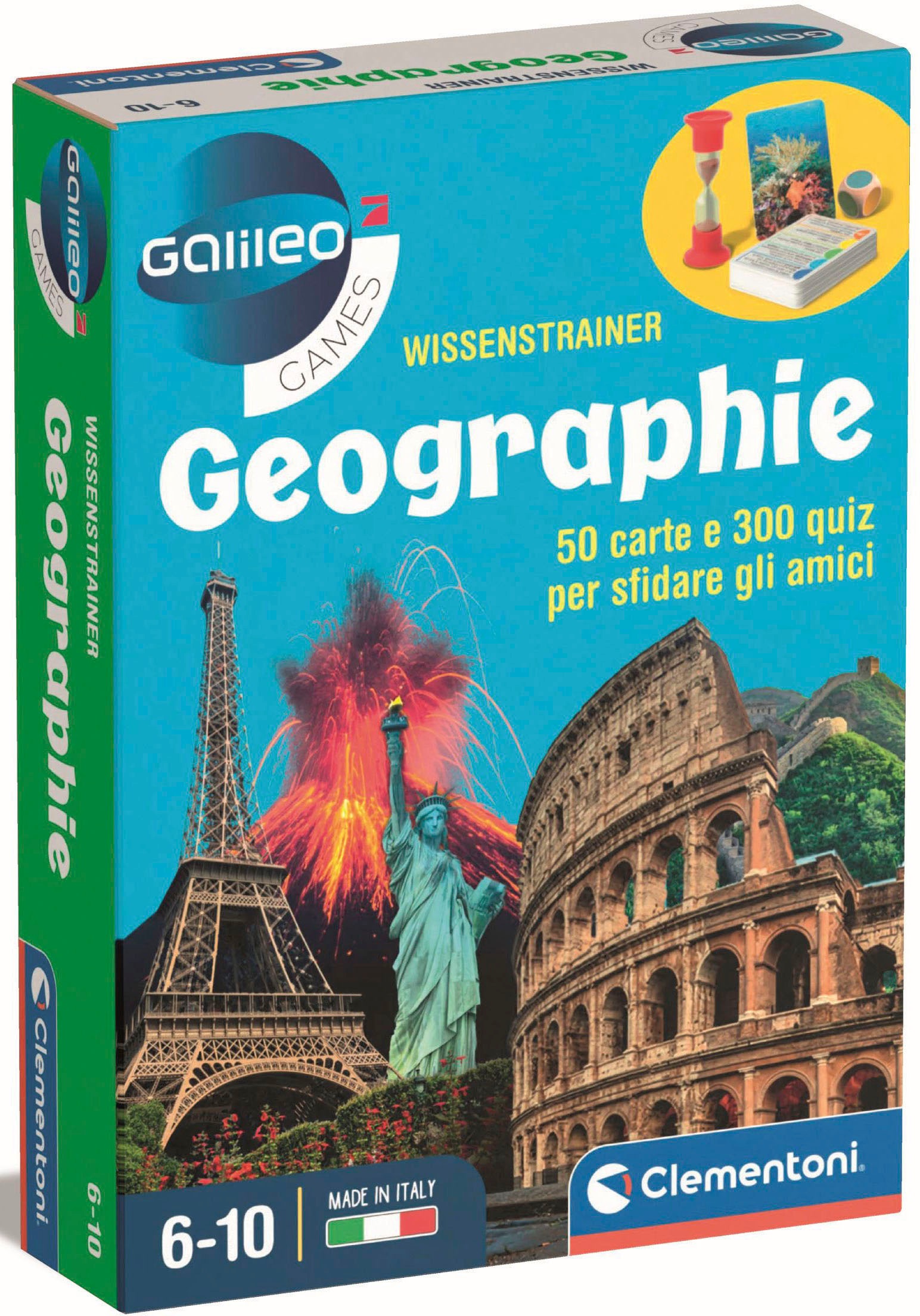 Clementoni® Spiel »Galileo, Wissenstrainer Geographie«, Made in Europe
