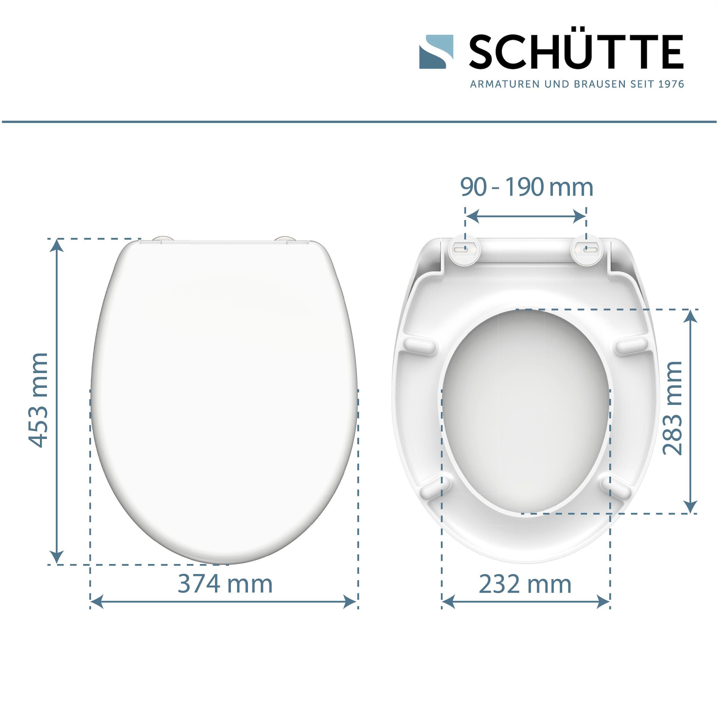 Schütte WC-Sitz, mit Absenkautomatik und Schnellverschlusstechnik