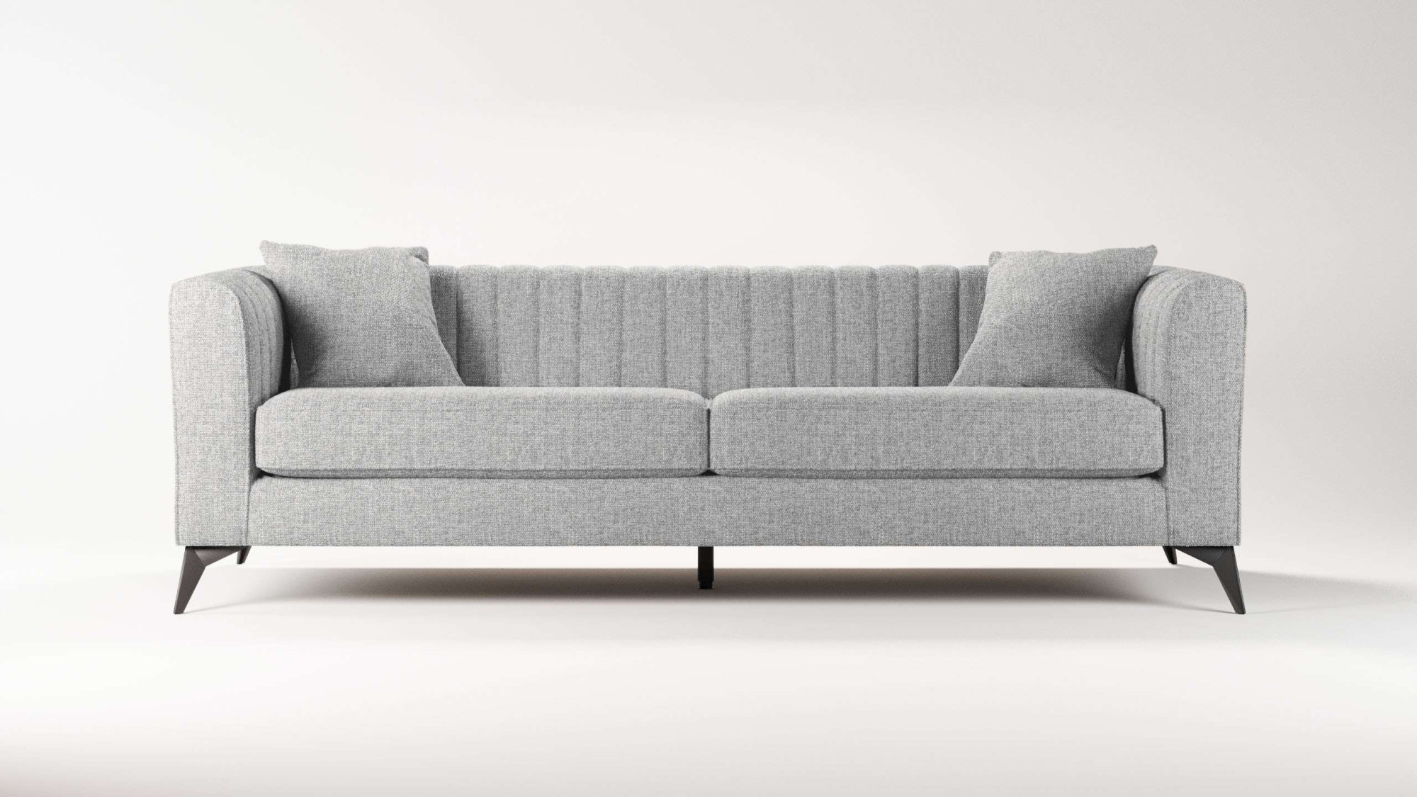 Places of Style 4-Sitzer »MATTHEW elegantes Designsofa, Maße B/T/H: 231/86/74 cm«, XXL, Steppung im Rücken, lose Sitzkissen, incl 2. Zierkissen