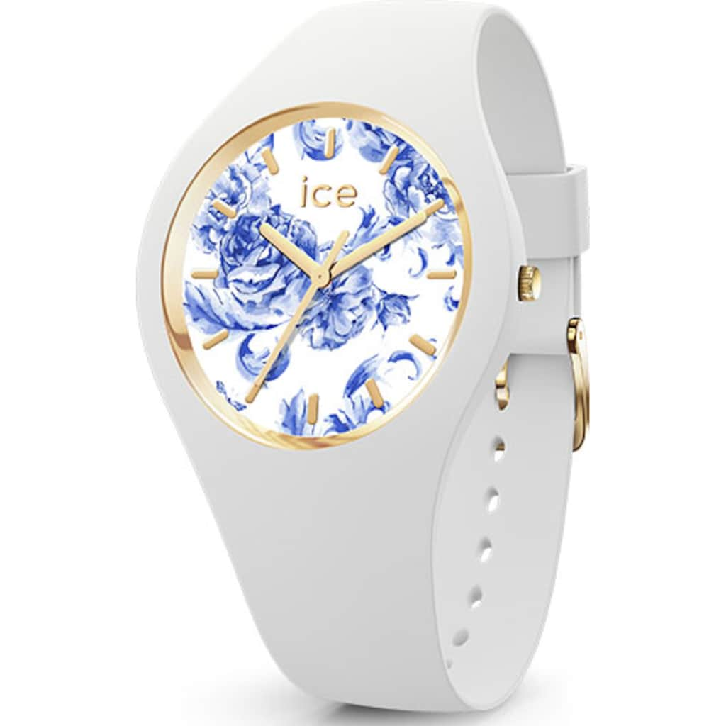 ice-watch Quarzuhr »ICE blue - White porcelain - Medium - 3H, 19227«