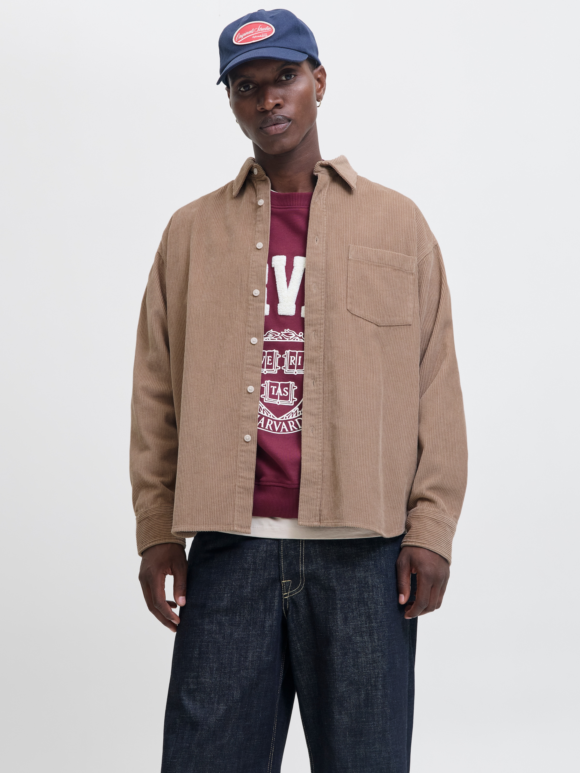 Jack & Jones Langarmhemd »JORINWOOD OVERSIZED CORD SHIRT LS«