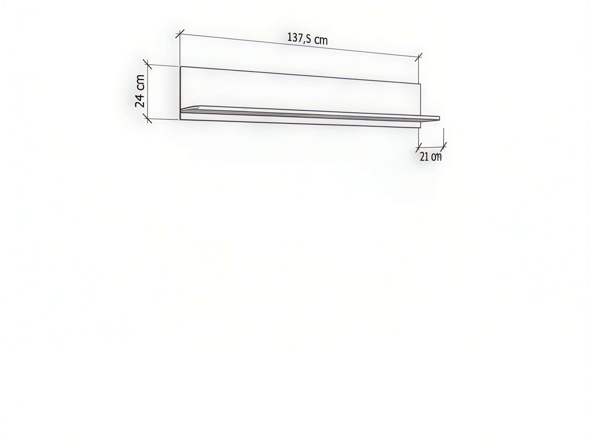 Home affaire Wandregal »Darwen Schwebendes Regal, Wandkonsole, Wandboard« Ablageboden, Wandmontiert,  Gesamtbreite 137,5 cm