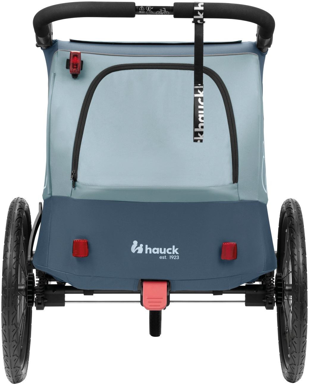 Hauck Fahrradkinderanhänger »2in1 Bike Trailer und Buggy Dryk Duo Plus, dark blue«, für 2 Kinder; inklusive Deichsel