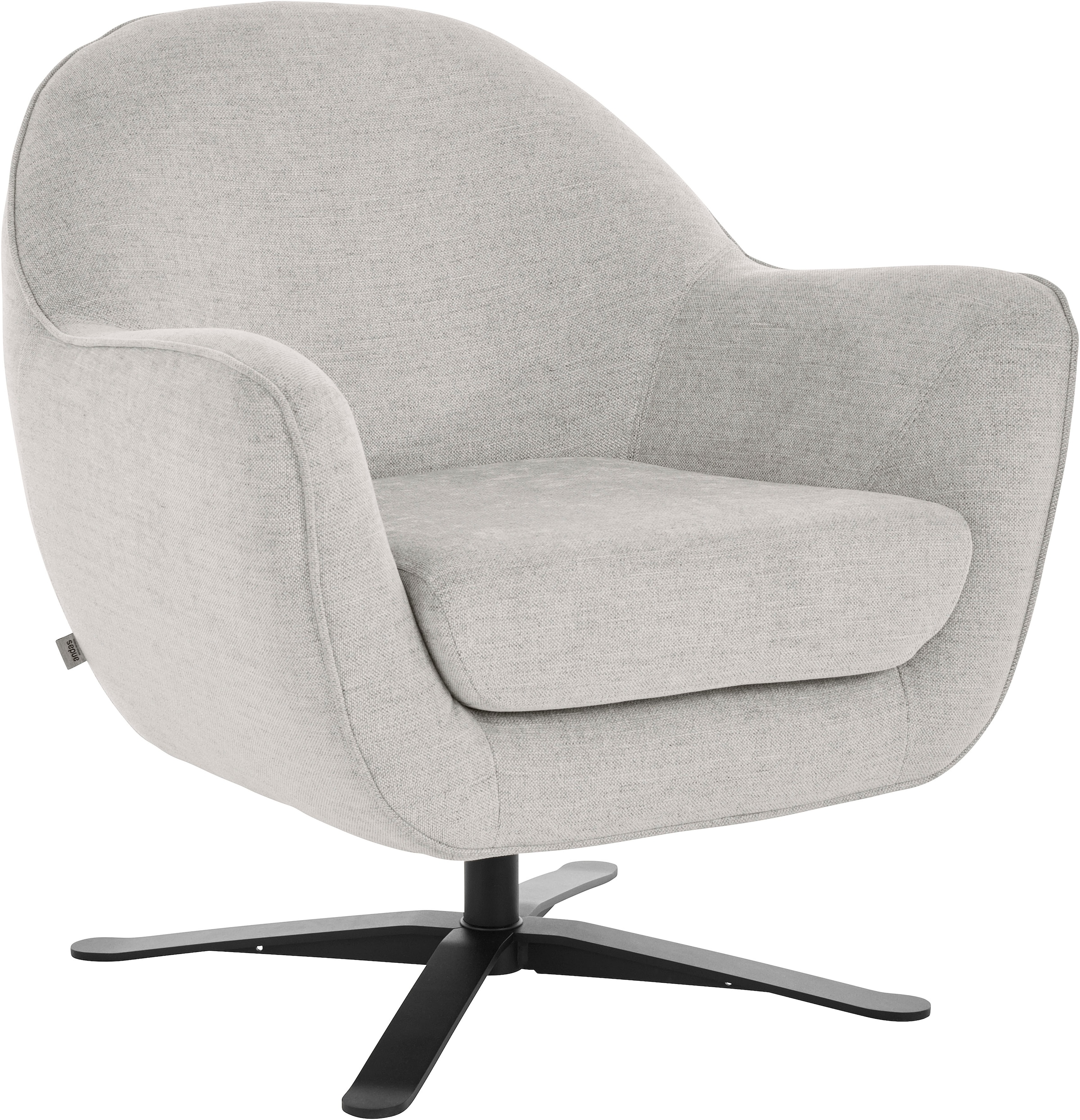 andas Drehsessel »Stavre, Loungesessel mit Drehfunktion« in moderner Optik, mit elegantem Drehfuß