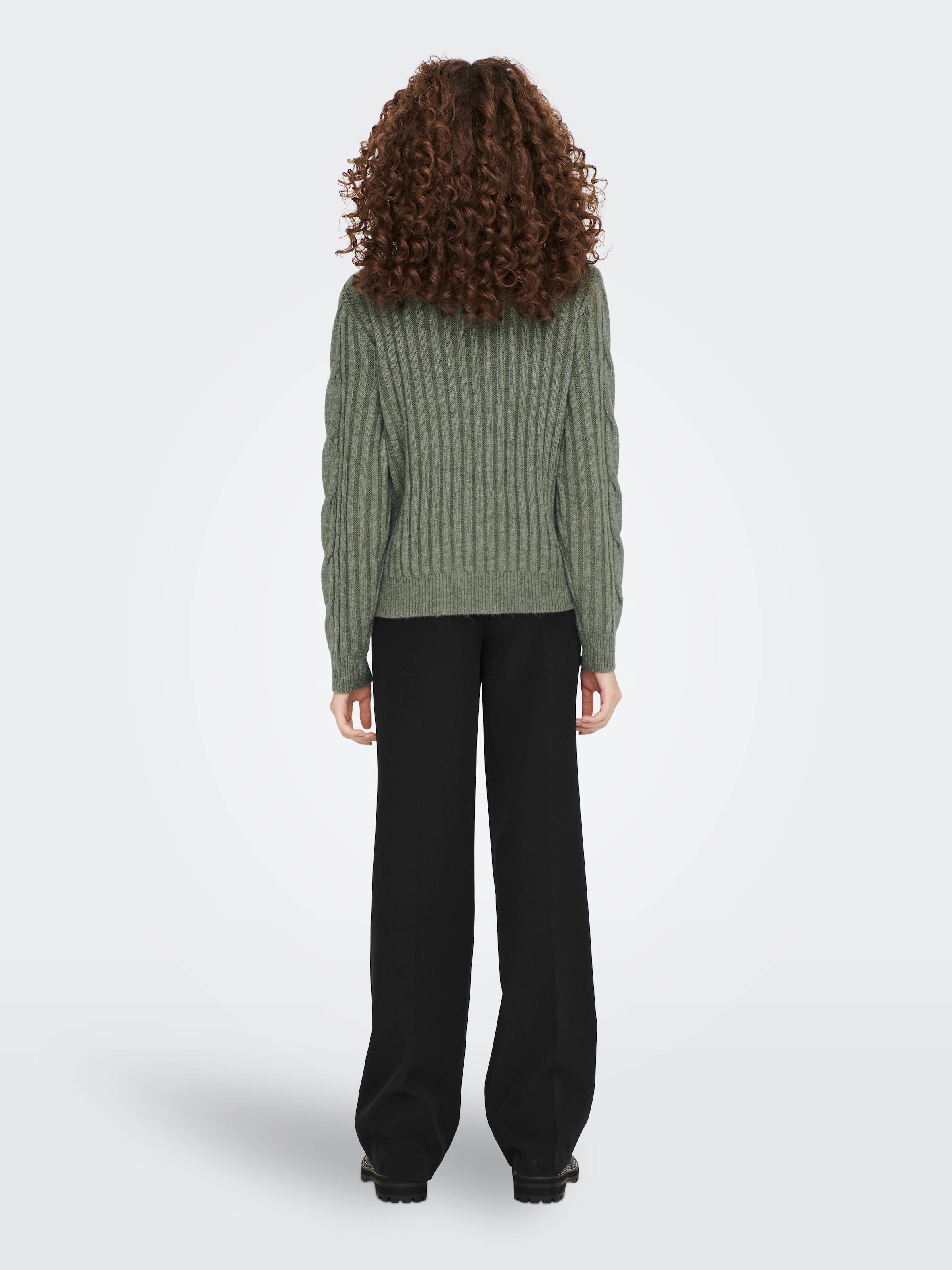 JDY Stehkragenpullover »JDYANDREA L/S ZIP CABLE PULLOVE KNT NOOS«