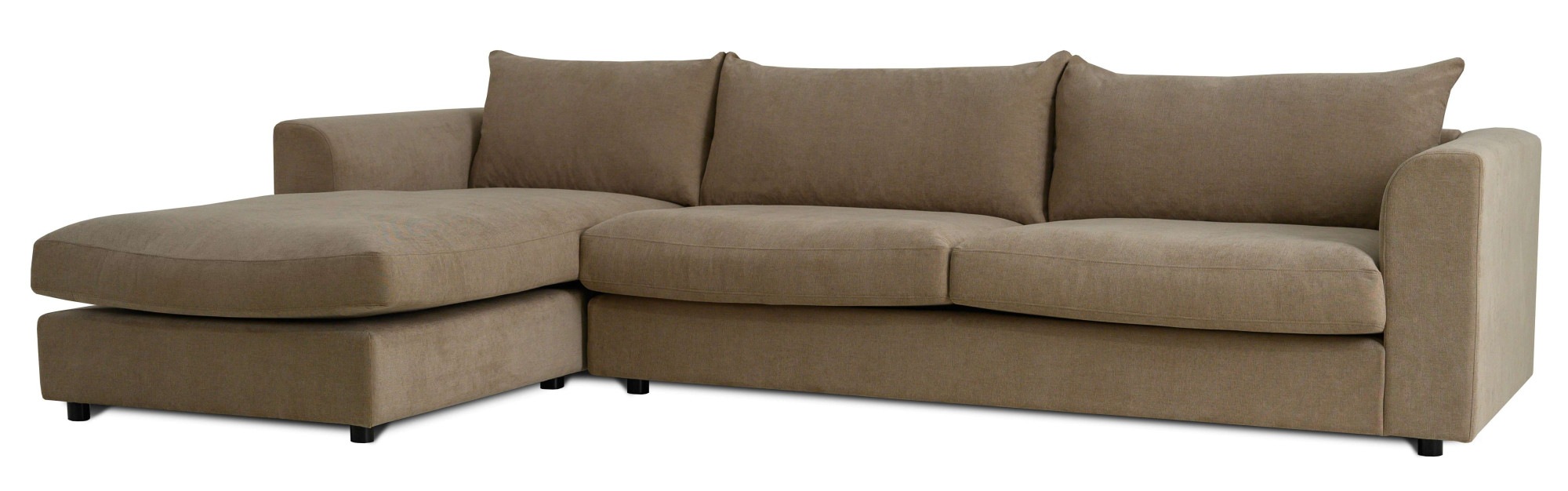 LeGer Home by Lena Gercke Ecksofa »Avelina«, (2 St.), Breite 297 cm, in Cord- und Chenille- Stoff, Rückenkissen mit Federn