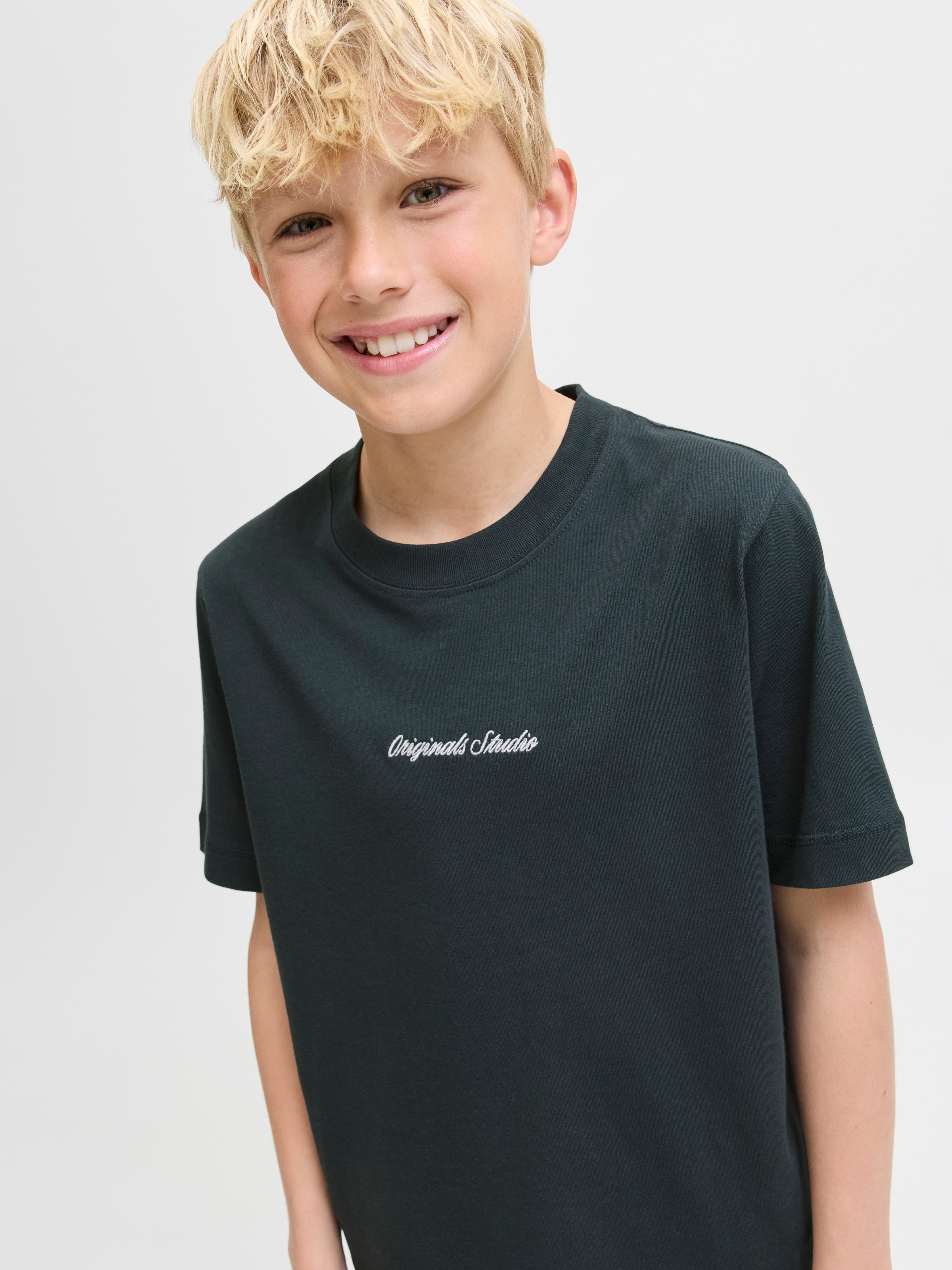 Jack & Jones Junior T-Shirt »JORNORREBRO EMB TEE SS CN NOOS JNR« Baumwolle, relaxed fit, Kurzarm