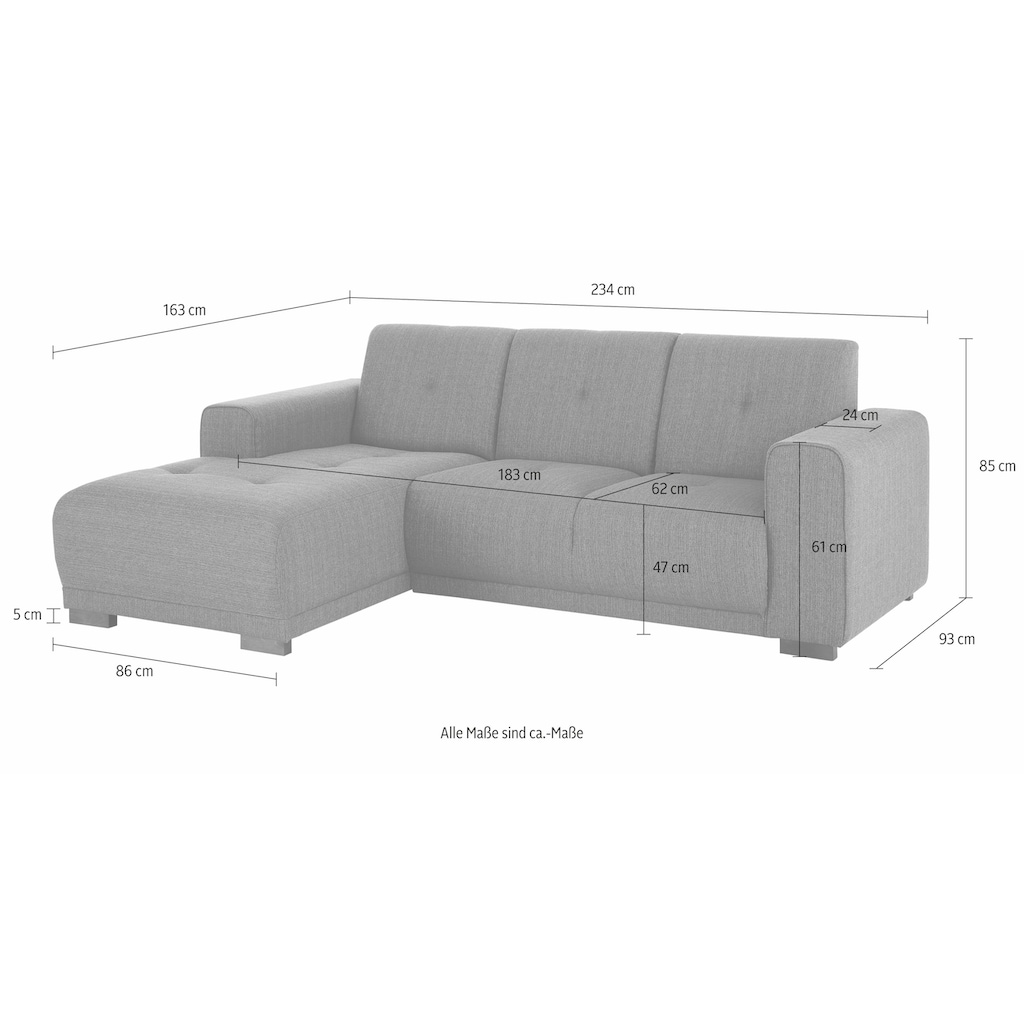 Home affaire Ecksofa »Langeland L-Form«