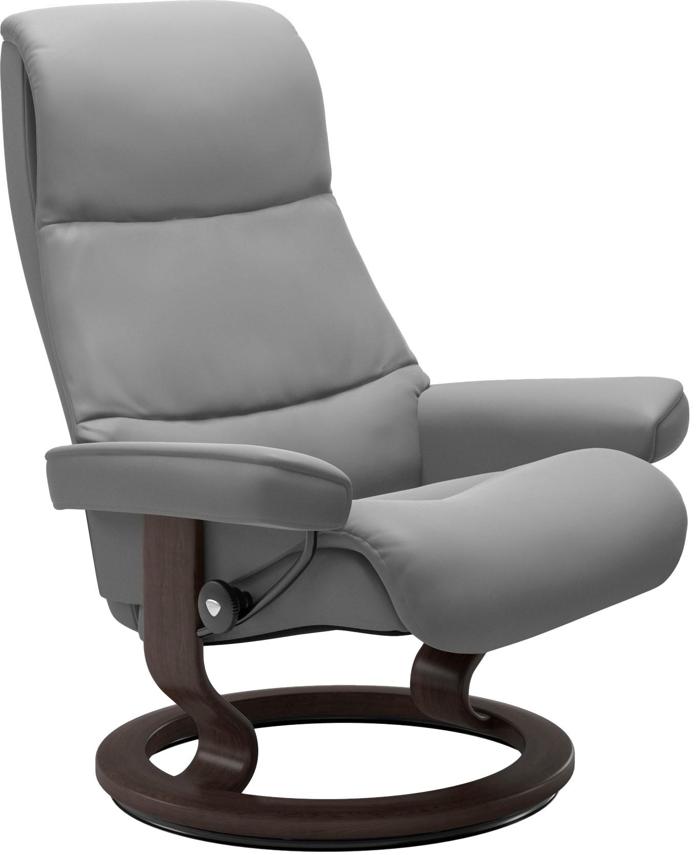 Stressless® Relaxsessel »View«, (Set, Relaxsessel mit Hocker), mit Classic Base, Größe S,Gestell Wenge