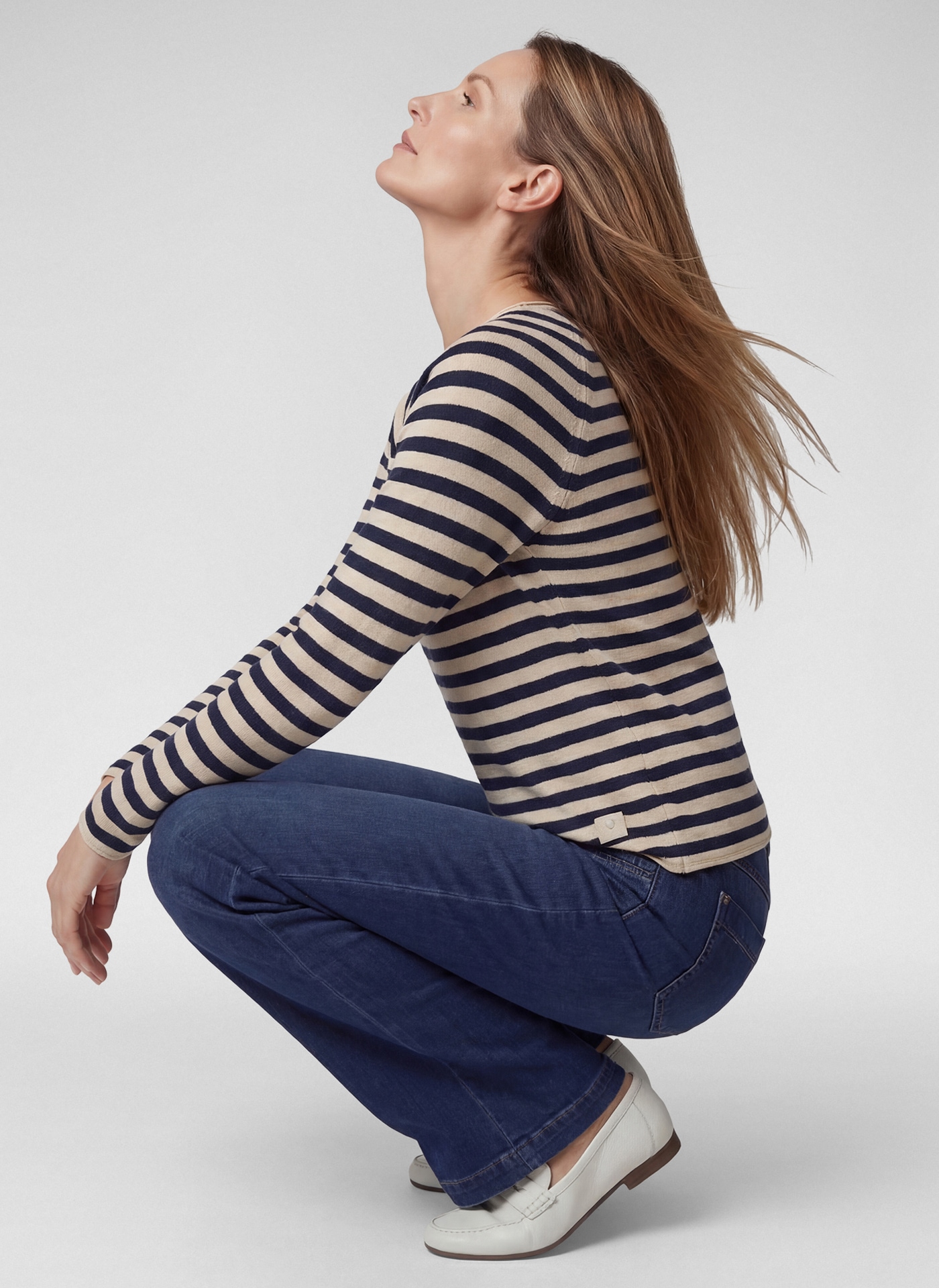 Rabe Strickpullover mit Streifen-Muster