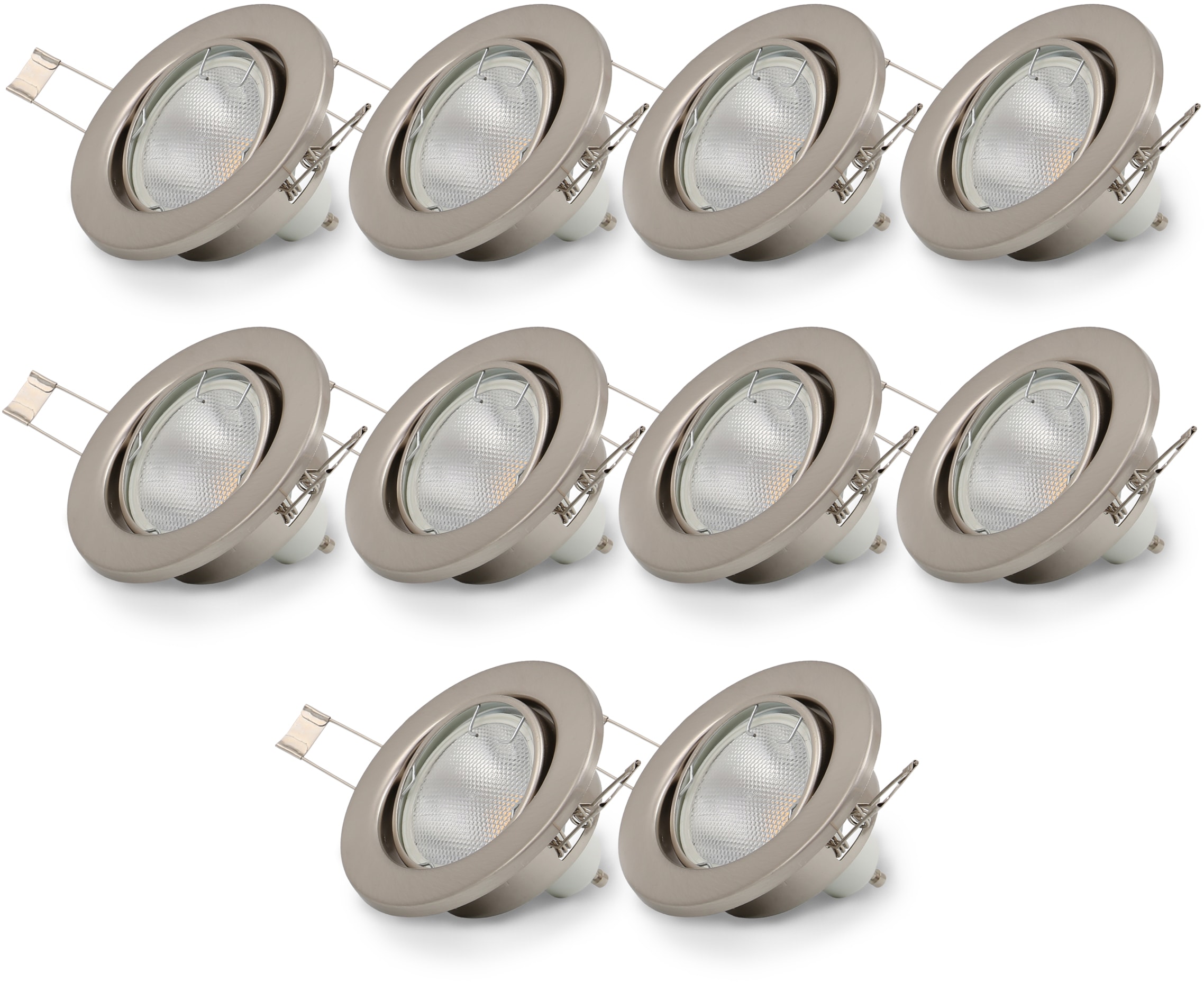 B.K.Licht LED Einbaustrahler, online Jahren GU10 Garantie matt LED kaufen nickel, Einbauleuchten, 10 XXL schwenkbar, flammig-flammig, mit Einbau-Spots, | 3