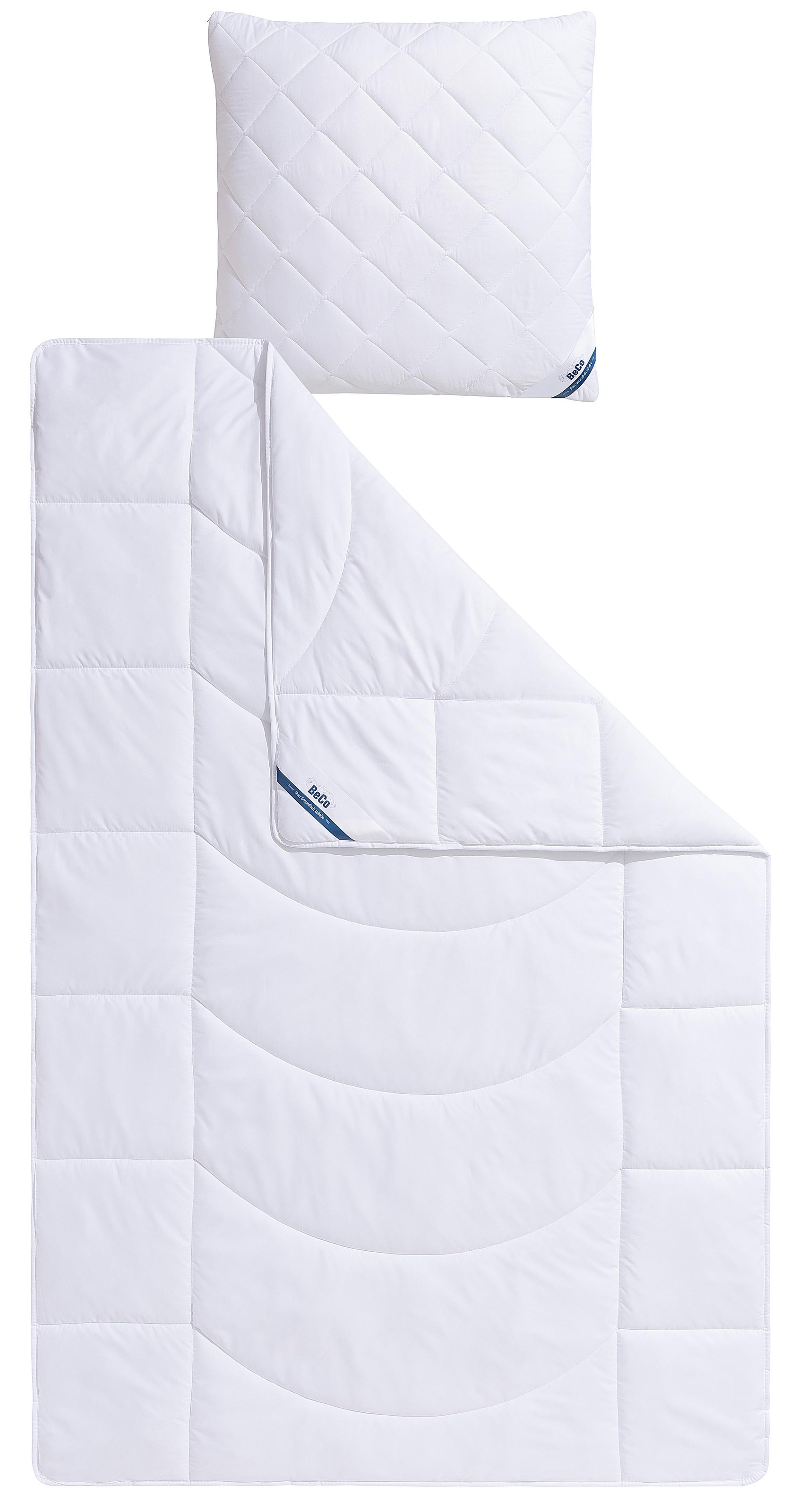 Beco Microfaserbettdecke + Microfaserkissen »Medibett, Bettdecke 135x200 cm mit Kissen 80x80 cm im Set«, (Spar-Set, Bei Nichtgefallen beinhaltet die Rückgabe das Gesamtangebot.), Bettdecke & Kissen für allergiker geeignet (Hausstauballergiker)