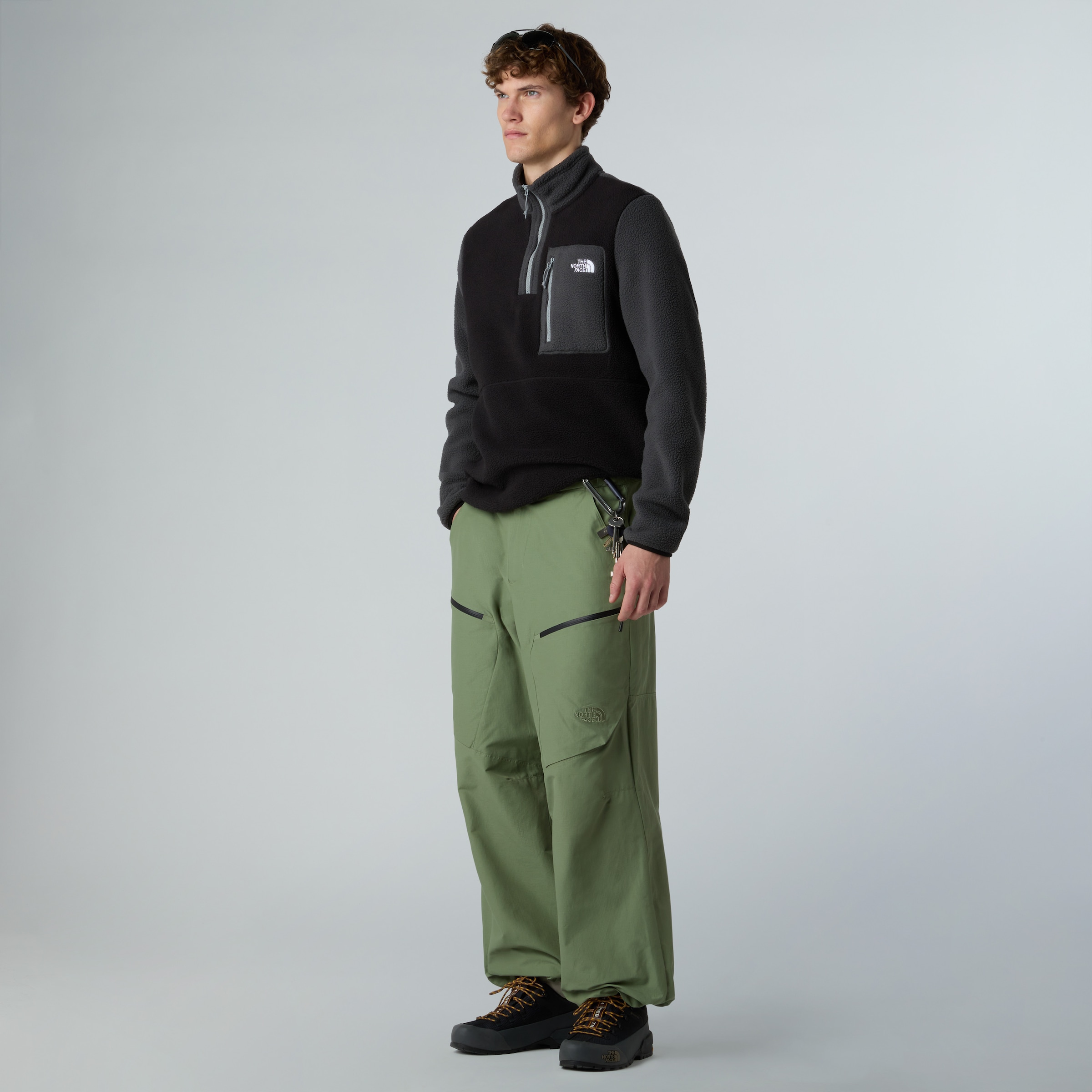 The North Face Strickfleece-Pullover »M YUMIORI 1/4 ZIP« aus Strickfleece, mit Stehkragen, mit Brusttasche, pflegeleicht