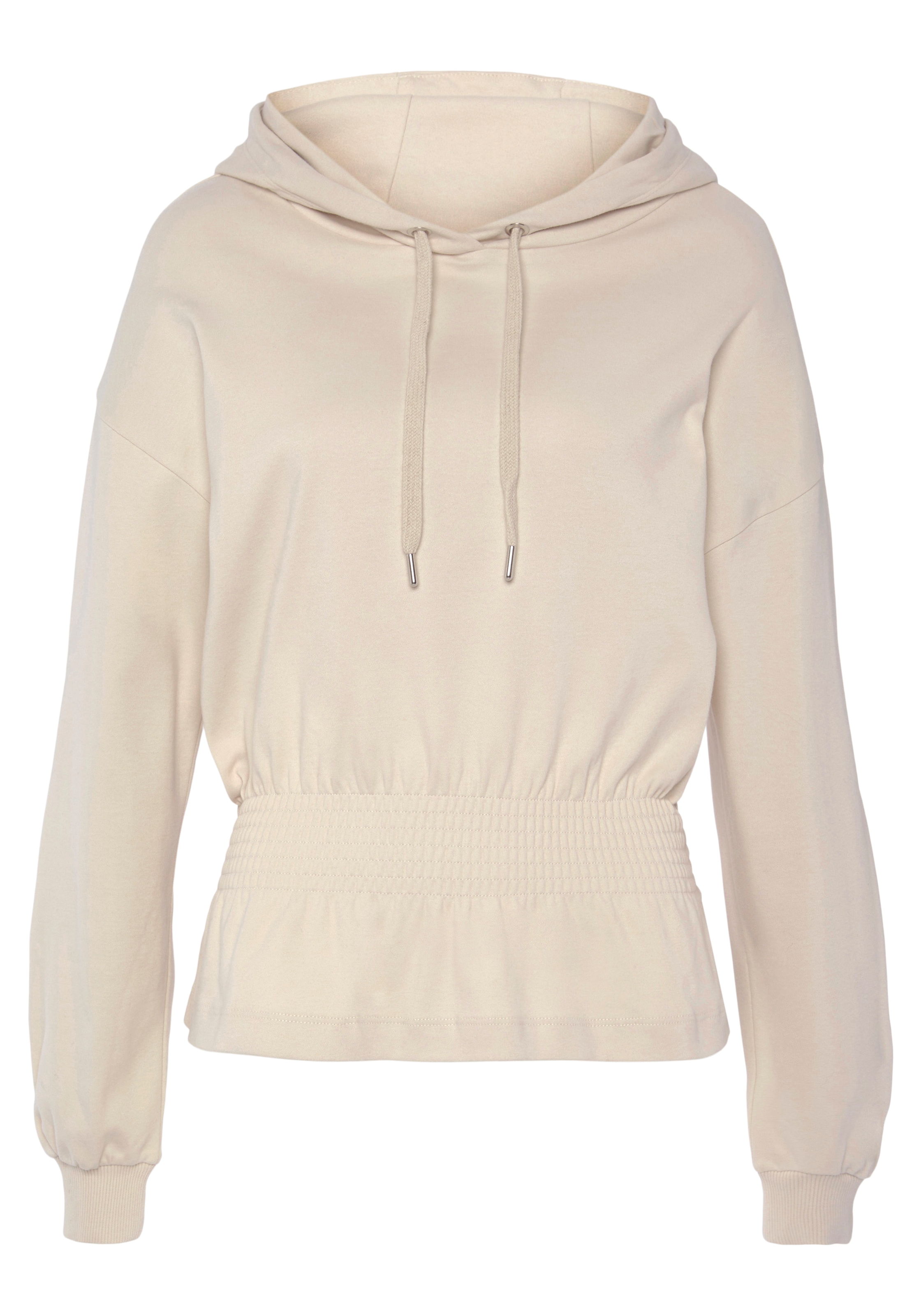 LASCANA Hoodie, mit elastischer Raffung in der Taille, Loungewear