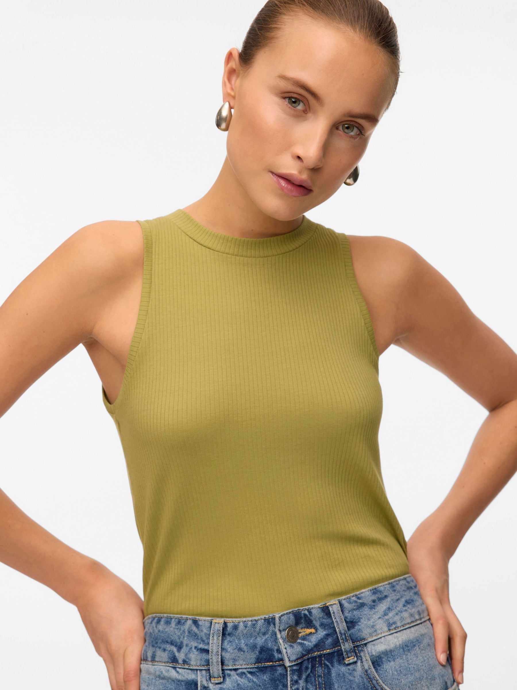 Vero Moda Tanktop »VMLAVENDER SL TOP VMA JRS NOOS«, mit Rundhalsausschnitt