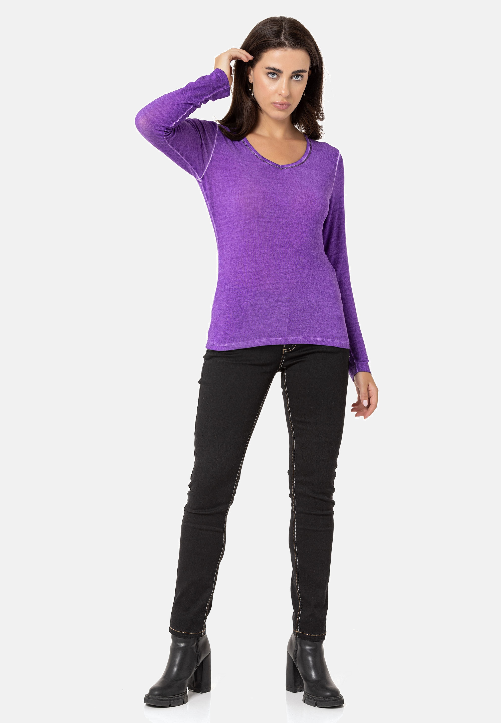 Cipo & Baxx Sweatshirt »Cipo & Baxx Sweatshirt WL355«, mit Rundhalsausschnitt
