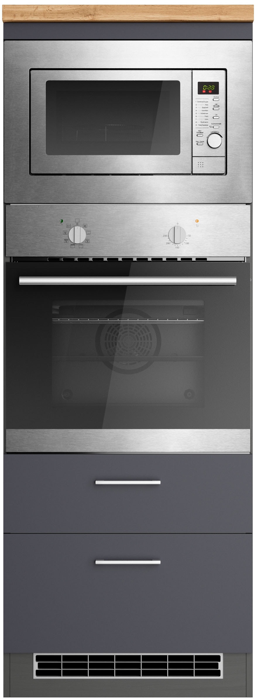 KOCHSTATION Backofenumbauschrank »KS-Milan« Mikrowellen-/Backofenkumbau 60 cm, matt oder hochglänzend