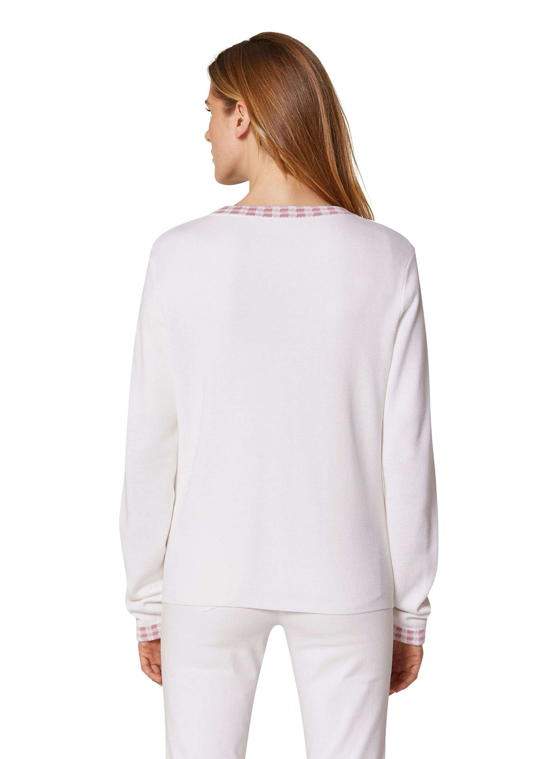 MADELEINE Strickjacke »Strickjacke Strickjacke mit Vichy-Karo-Akzenten«