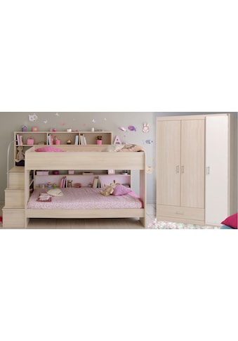 Jugendzimmer-Set »Bibop«, (Set, 2 St., Etagenbett, Schrank)